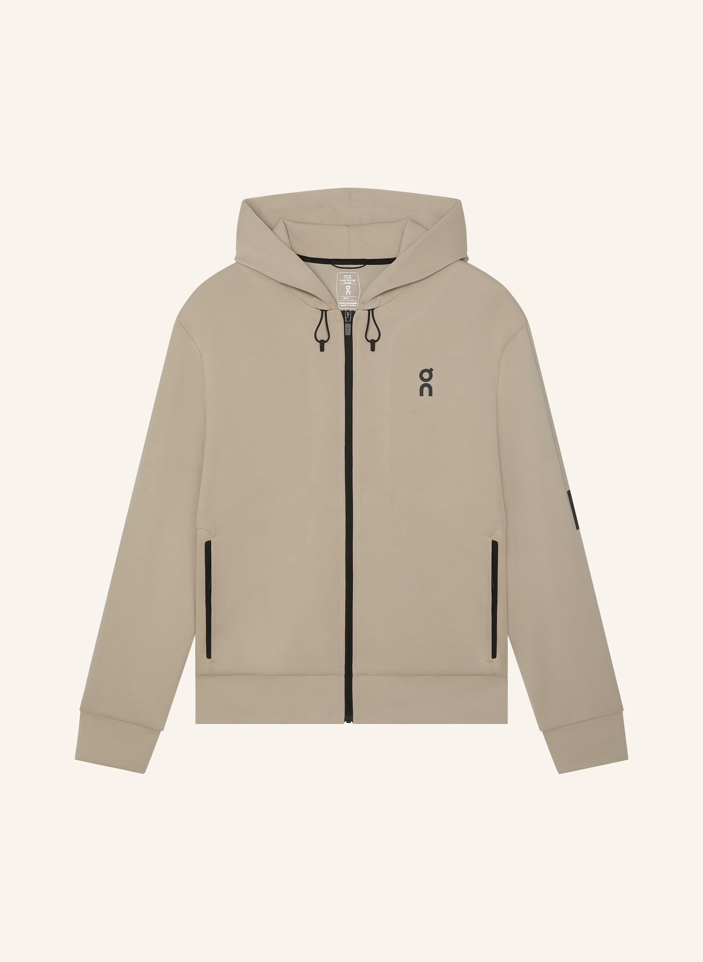 On Sweatjacke Focus Tech beige