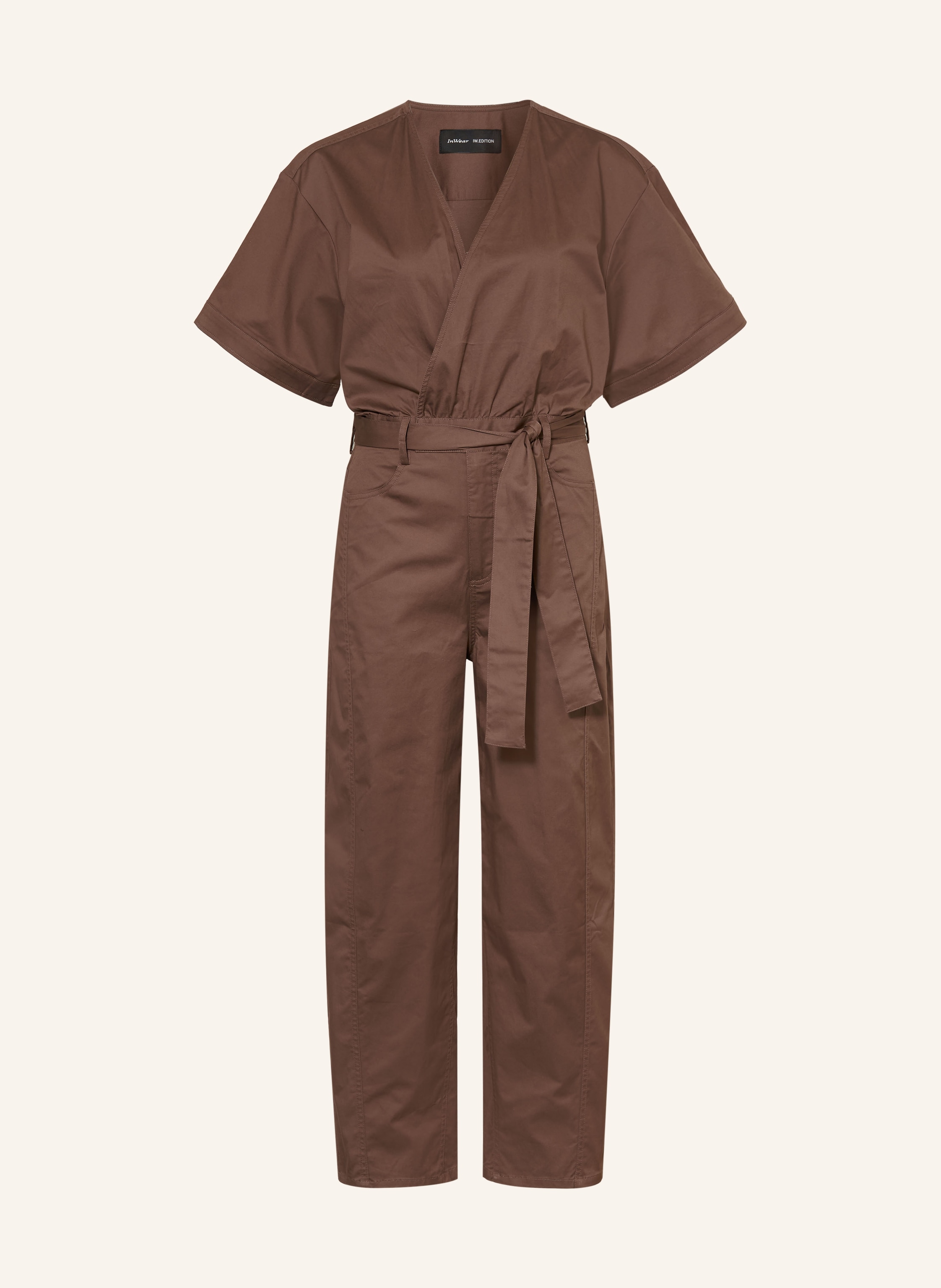 Inwear Jumpsuit Gabbyiw In Wickeloptik braun