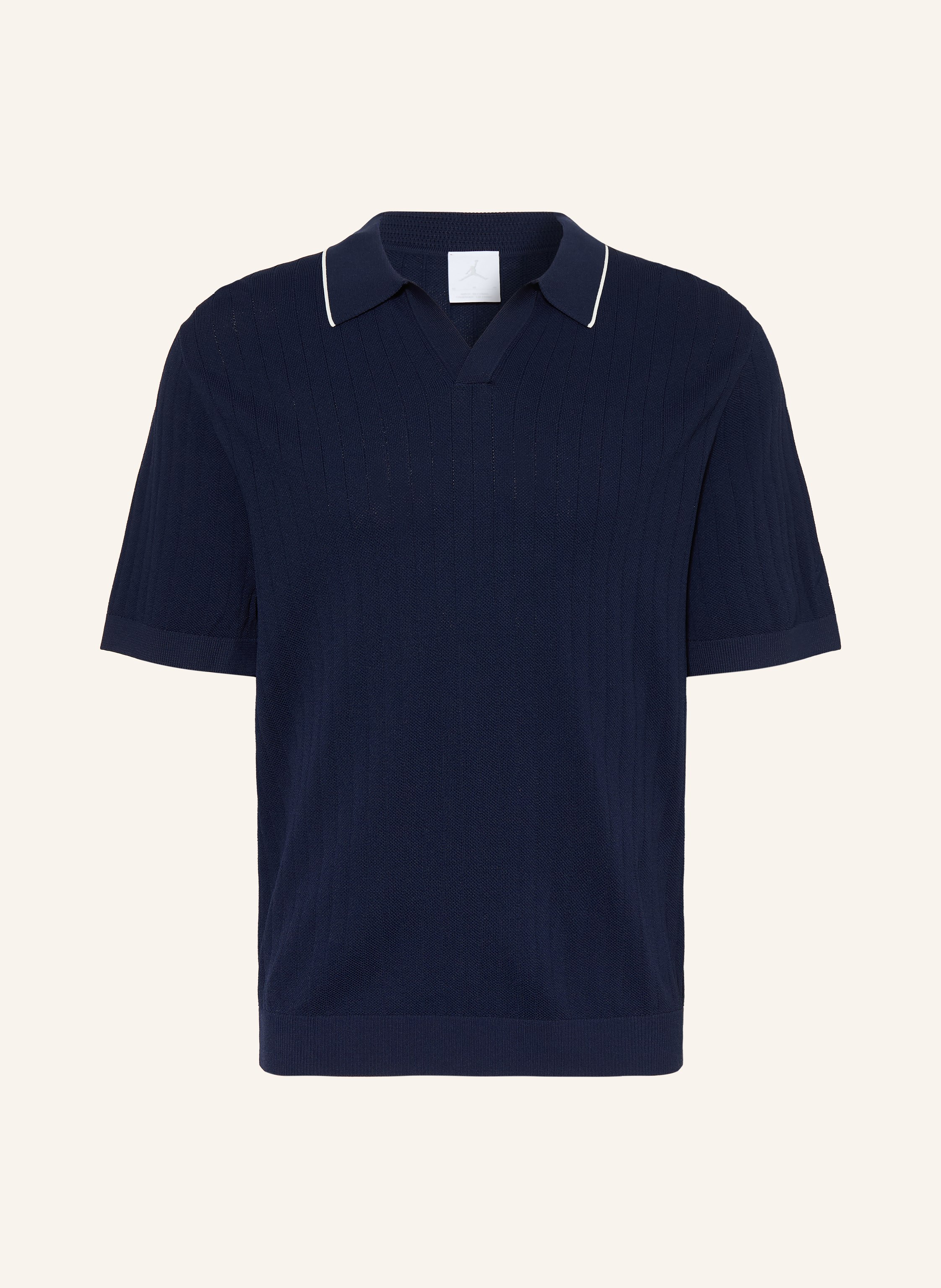 Jordan Strick-Poloshirt Loose Fit blau