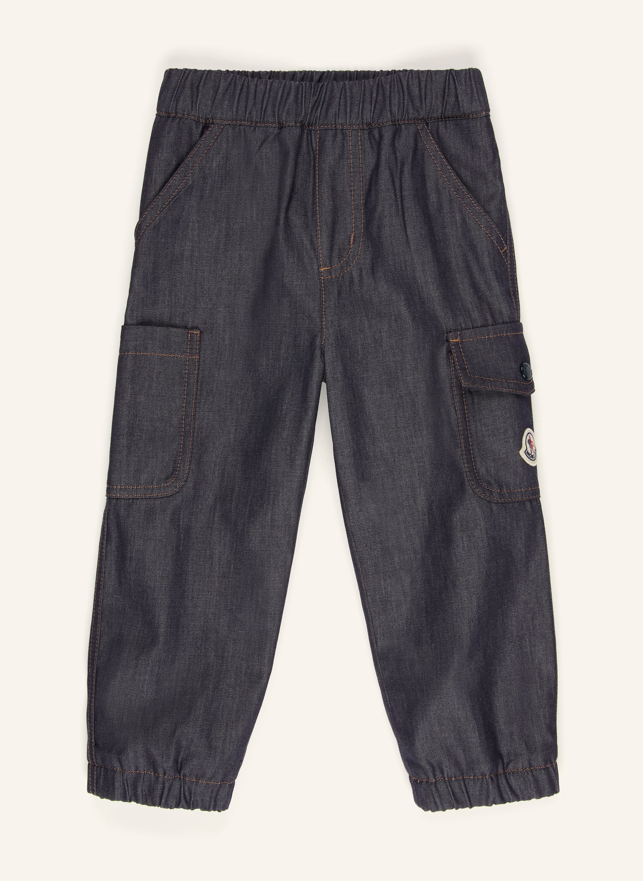 Moncler Enfant Cargohose In Jeansoptik blau
