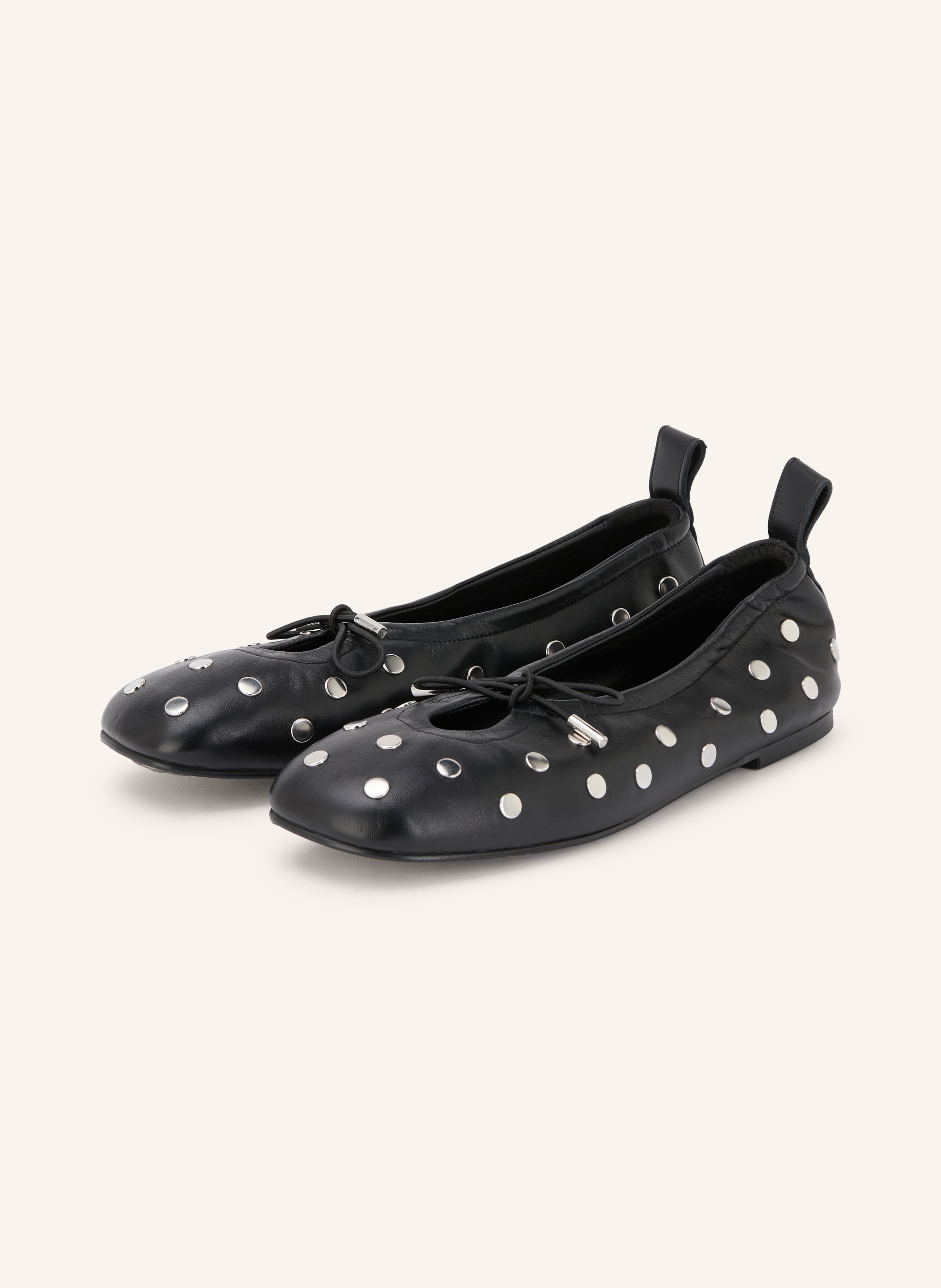 Alohas Ballerinas Rosalind Mit Nieten schwarz