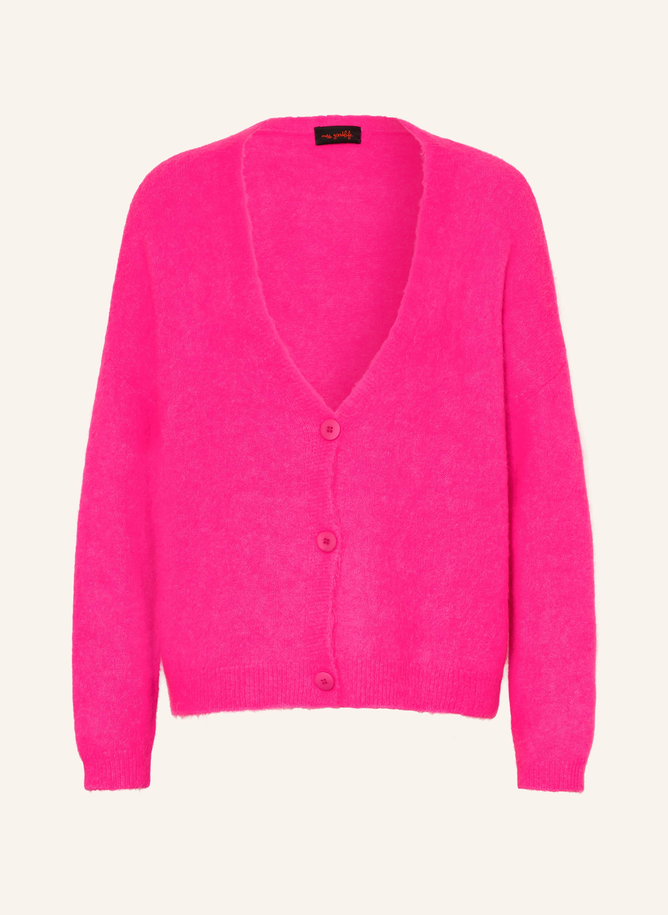 Miss Goodlife Strickjacke Mit Alpaka pink