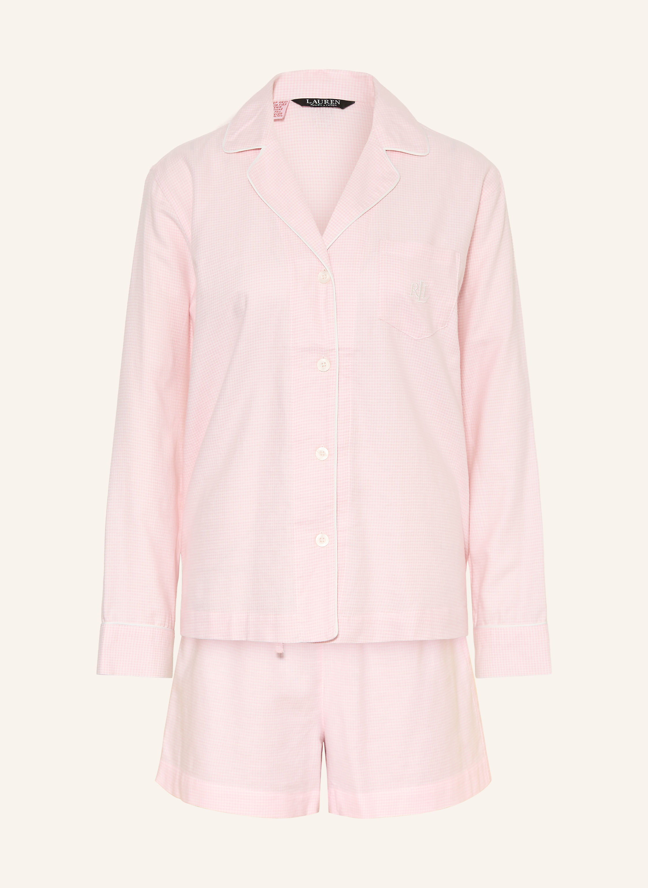 Shorty-Schlafanzug aus Flanell