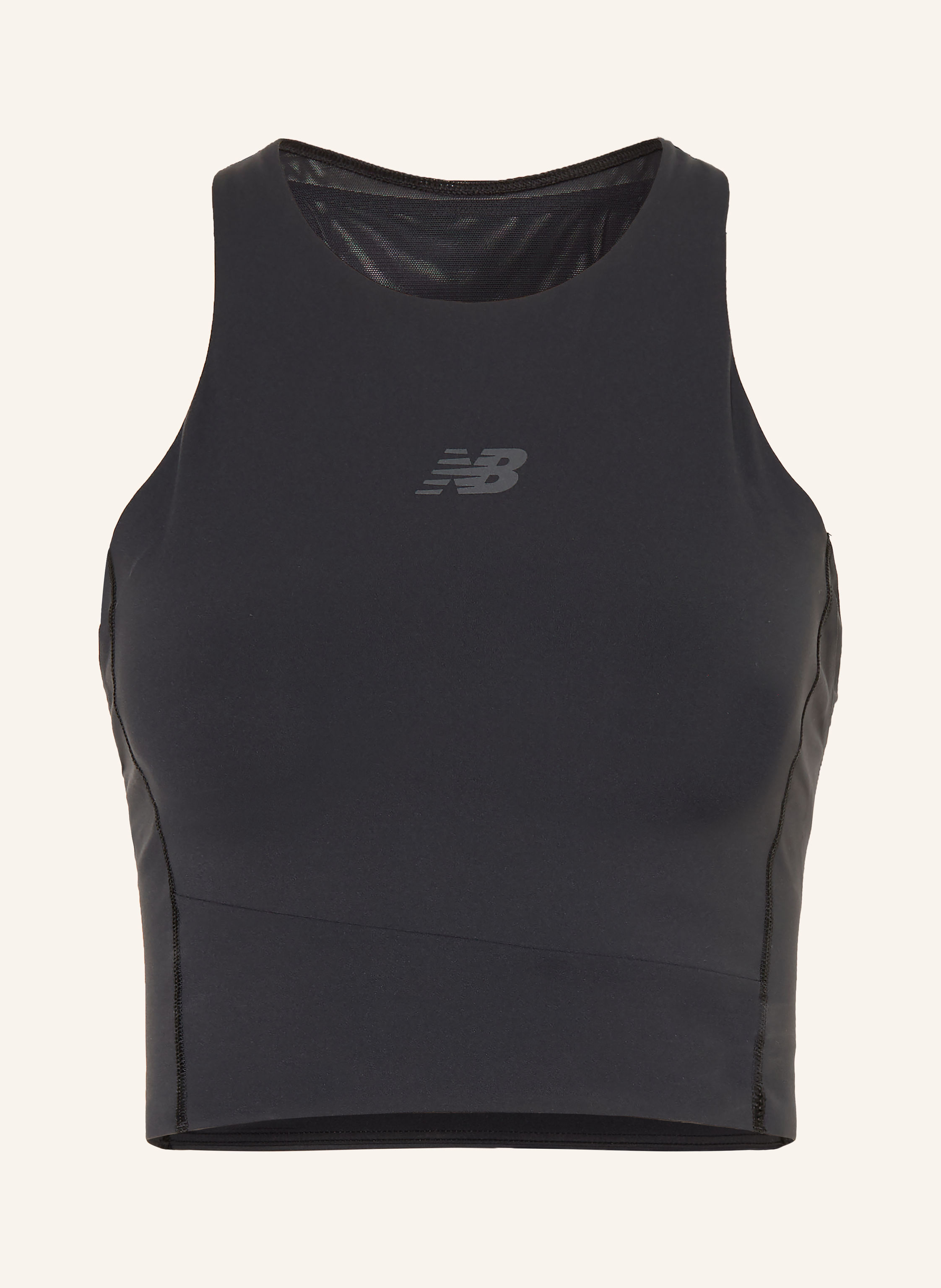 New Balance Cropped-Funktionstop schwarz