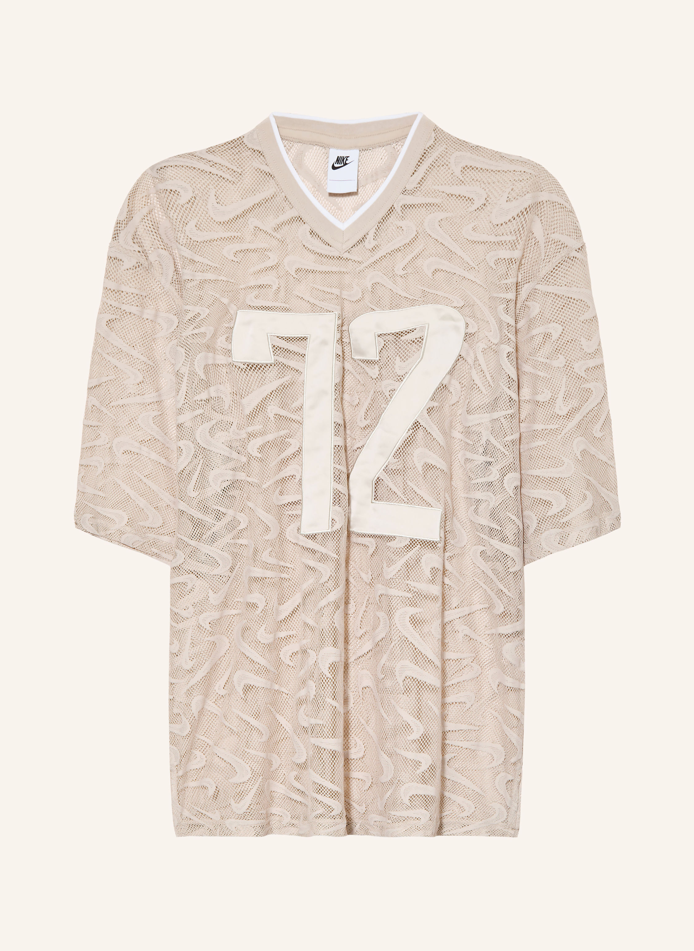 Nike Oversized-Shirt Sportswear Chill Lace Aus Mesh weiss