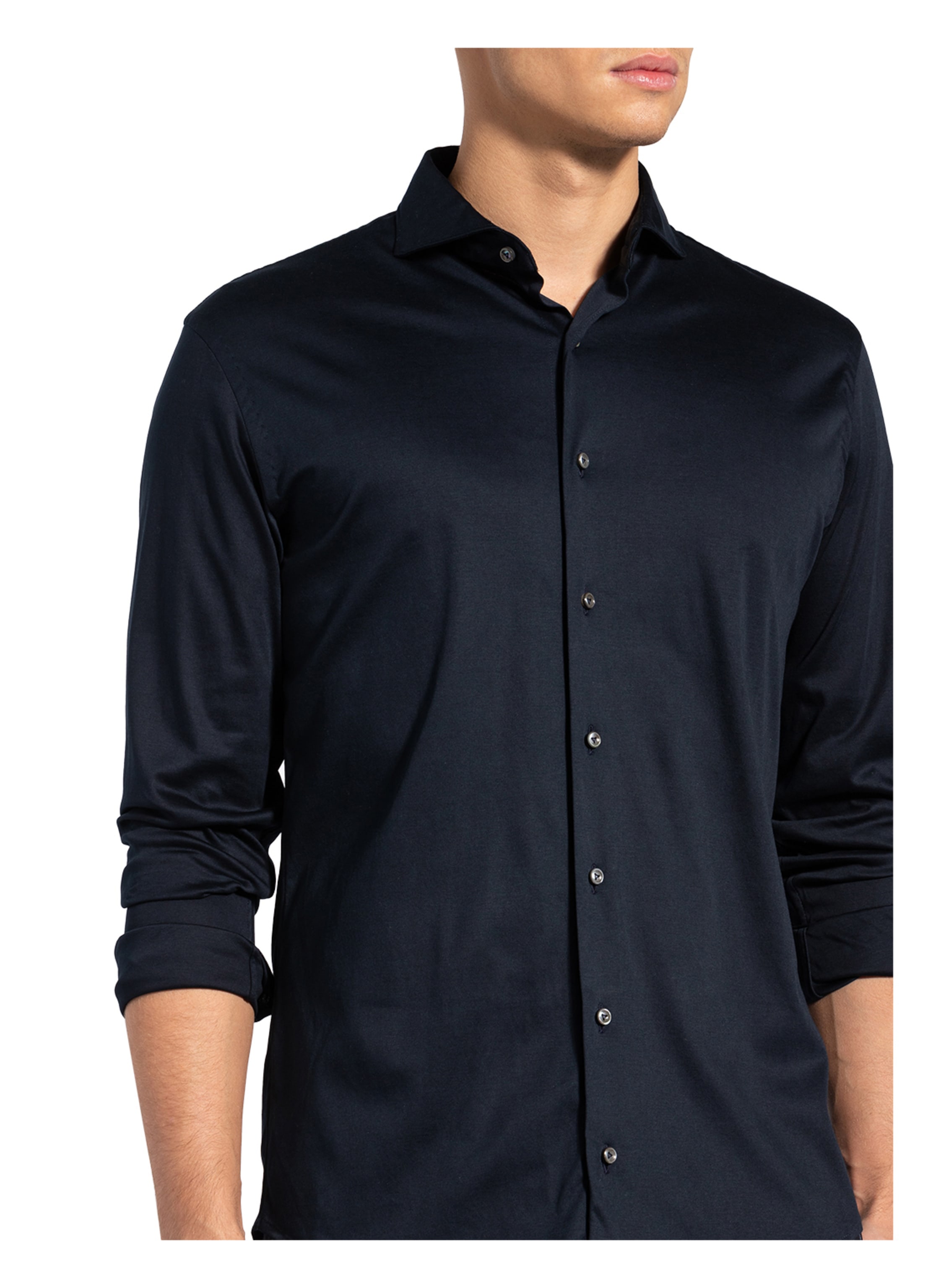 Thumbnail - Van Laack Jerseyhemd Per Tailor Fit blau