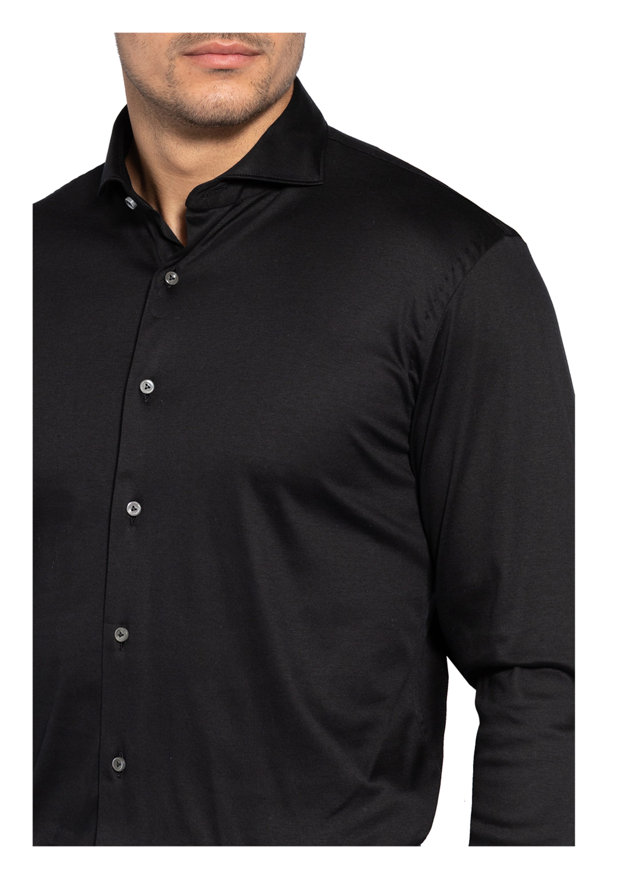 Thumbnail - Van Laack Jerseyhemd Per Tailor Fit schwarz