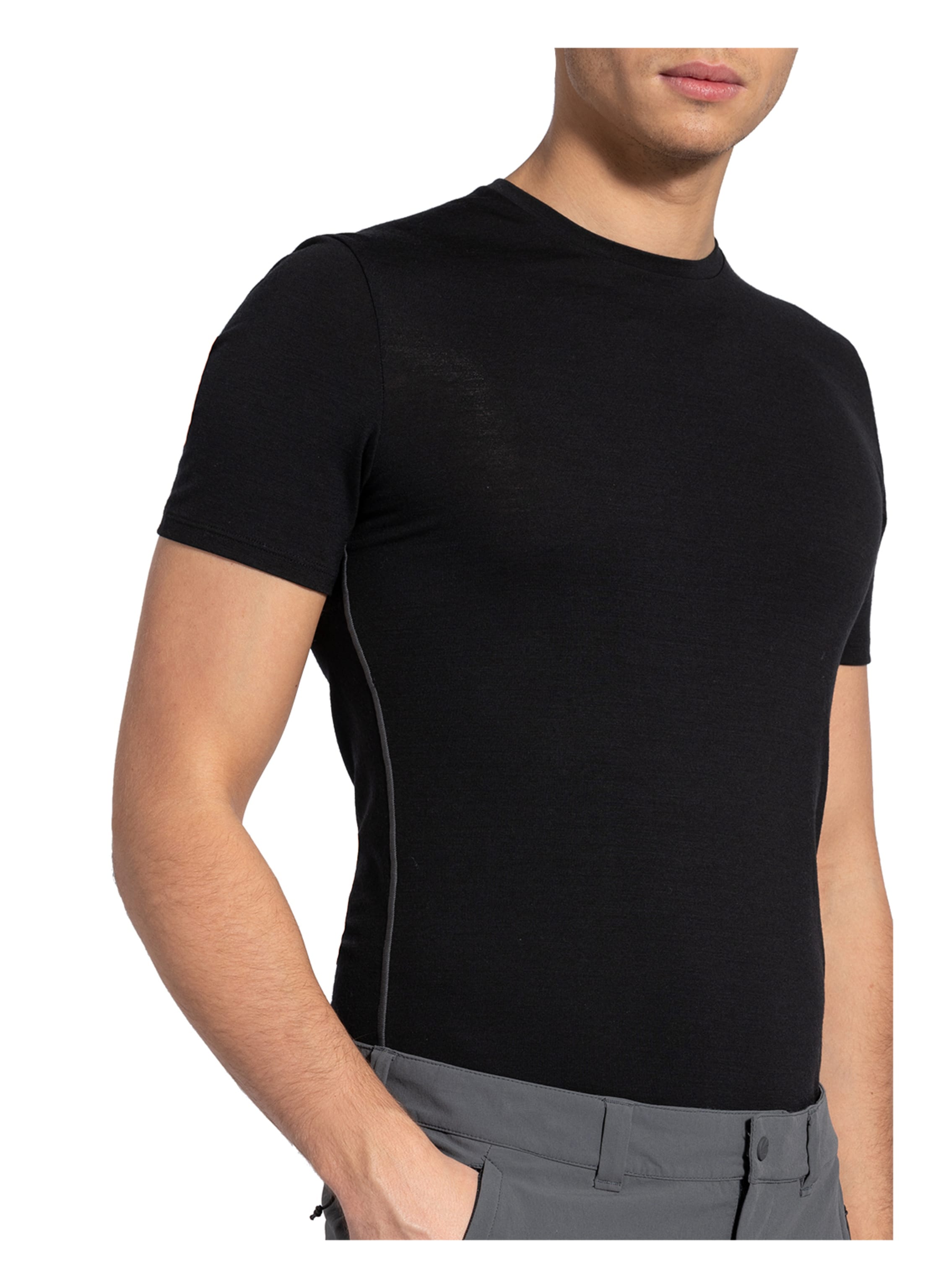 Thumbnail - Icebreaker Funktionswäsche-Shirt Anatomica Aus Merinowolle schwarz