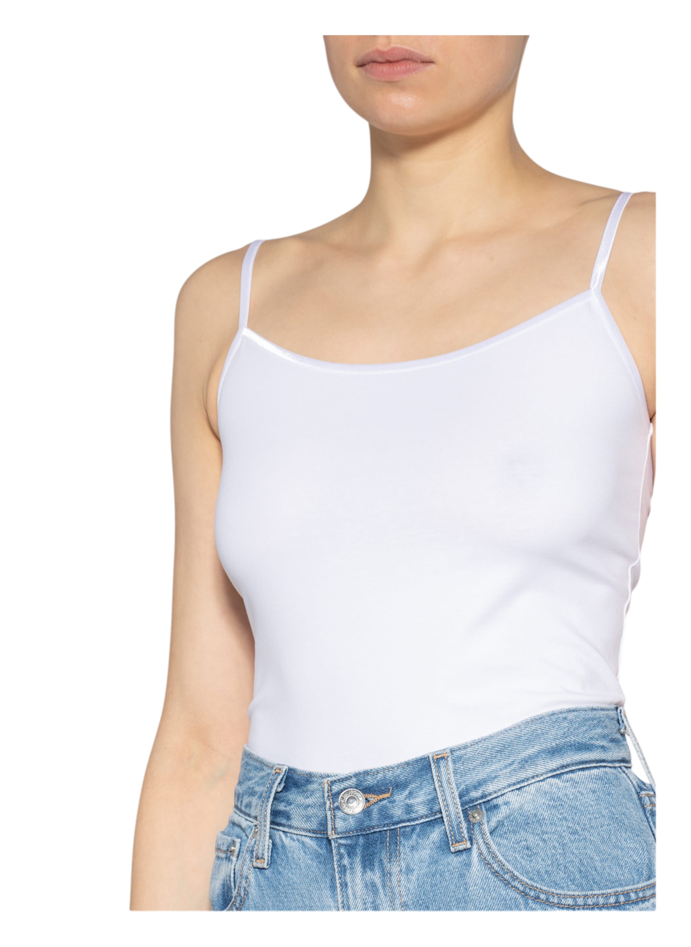 Thumbnail - Boviva Top Mit Schmucksteinbesatz weiss