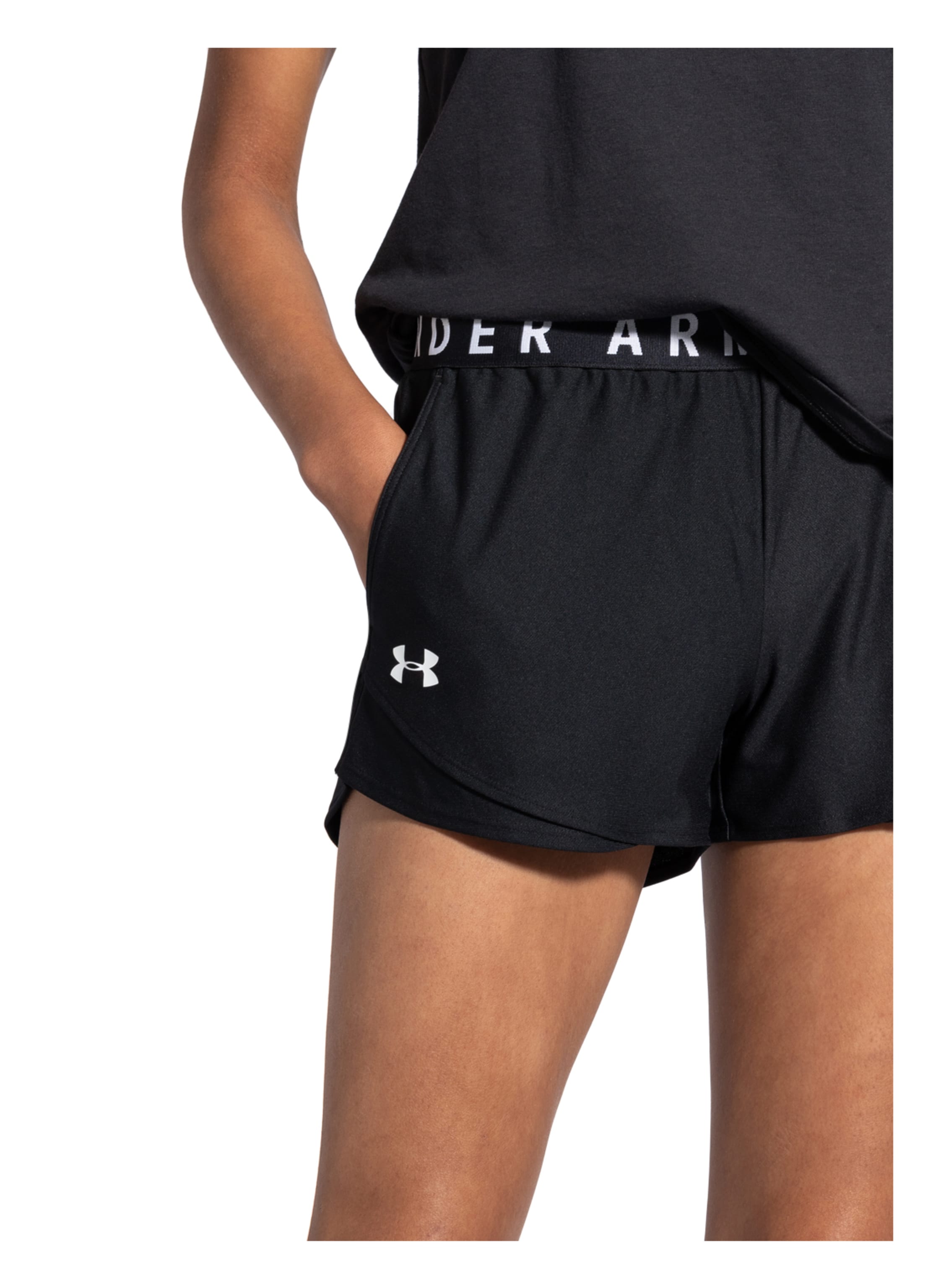 Under Armour Fitnessshorts Play Up 3.0 schwarz – Bild 2