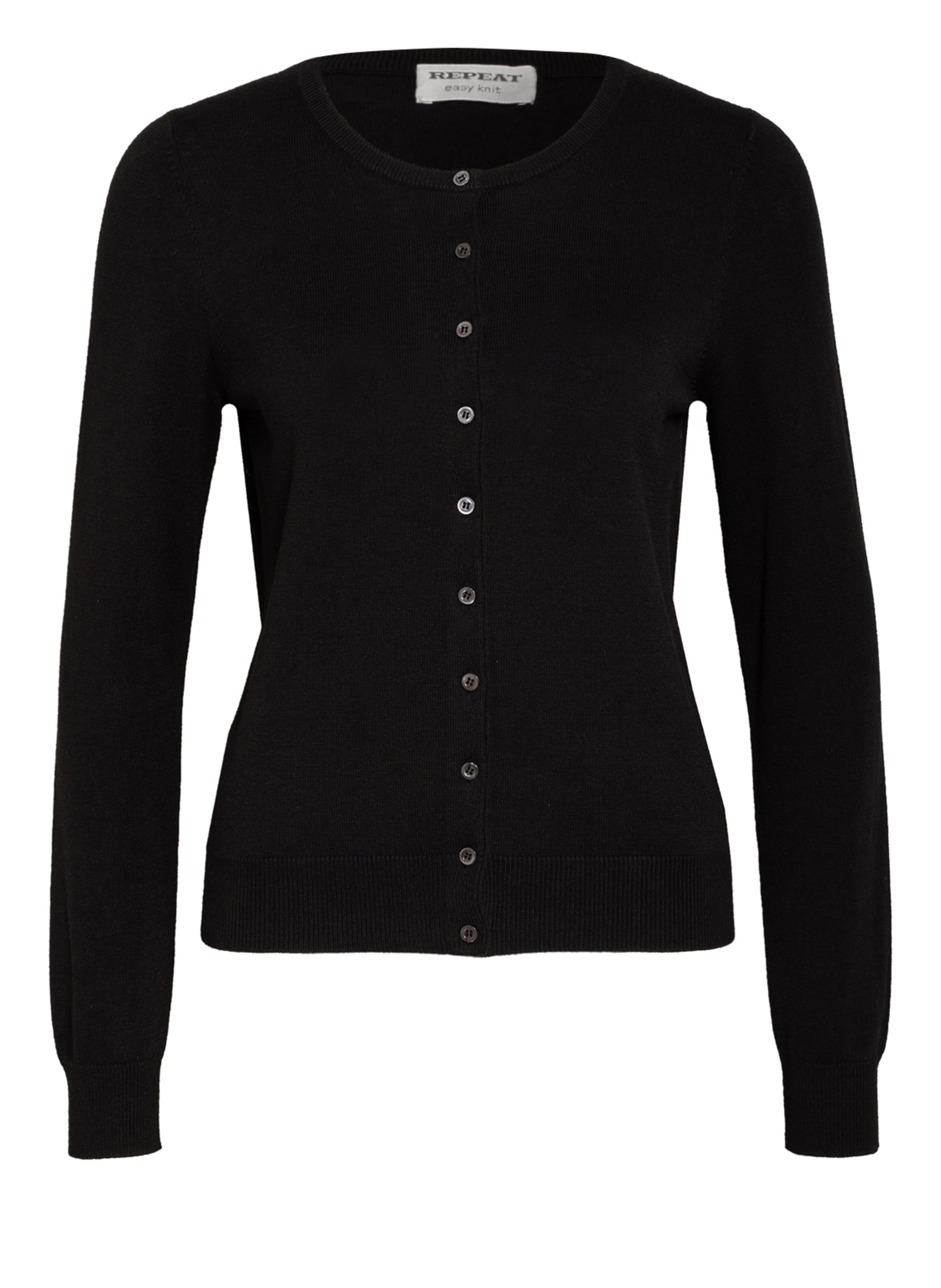 Repeat Strickjacke schwarz