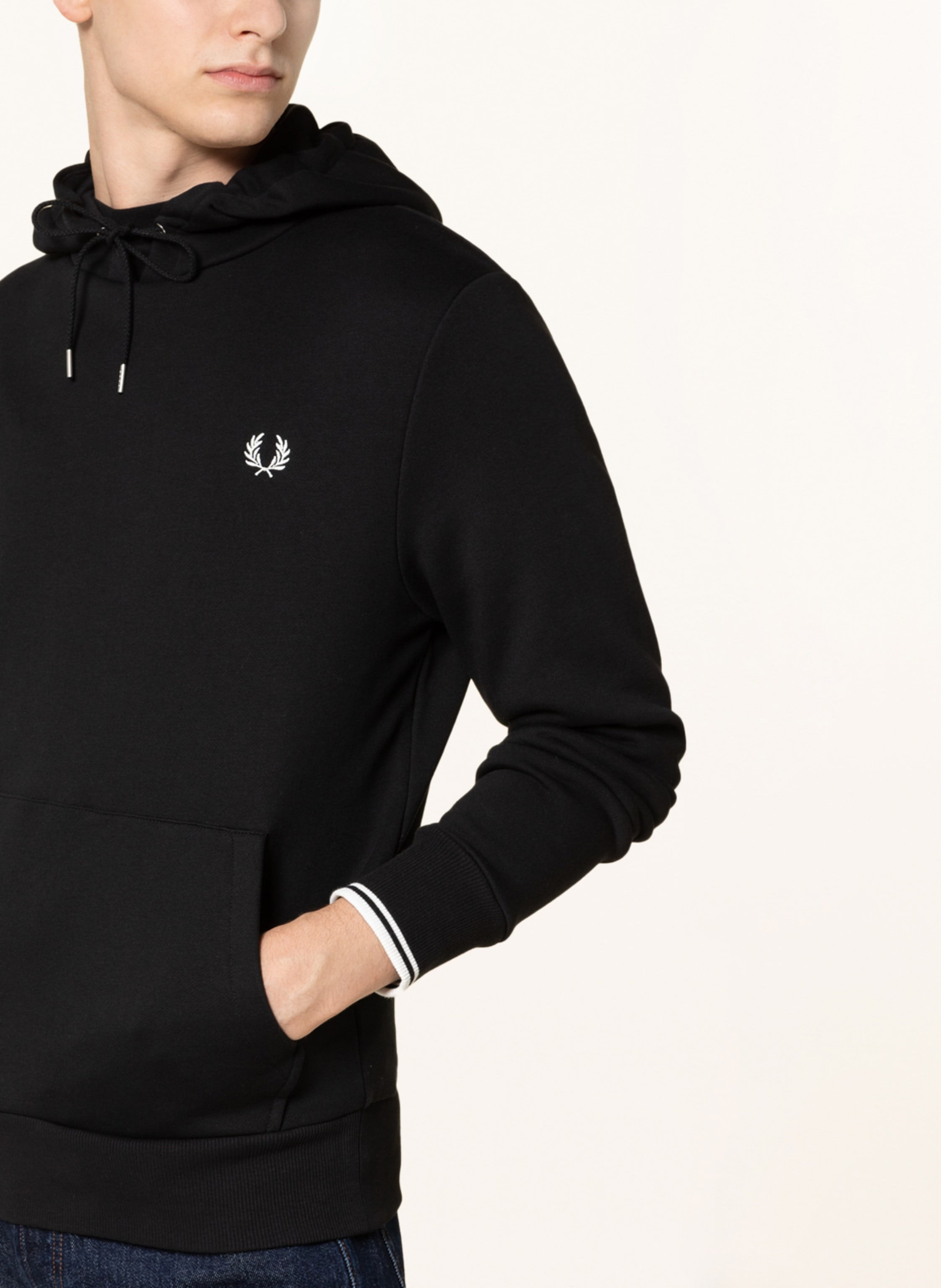 Thumbnail - Fred Perry Hoodie m2643 schwarz