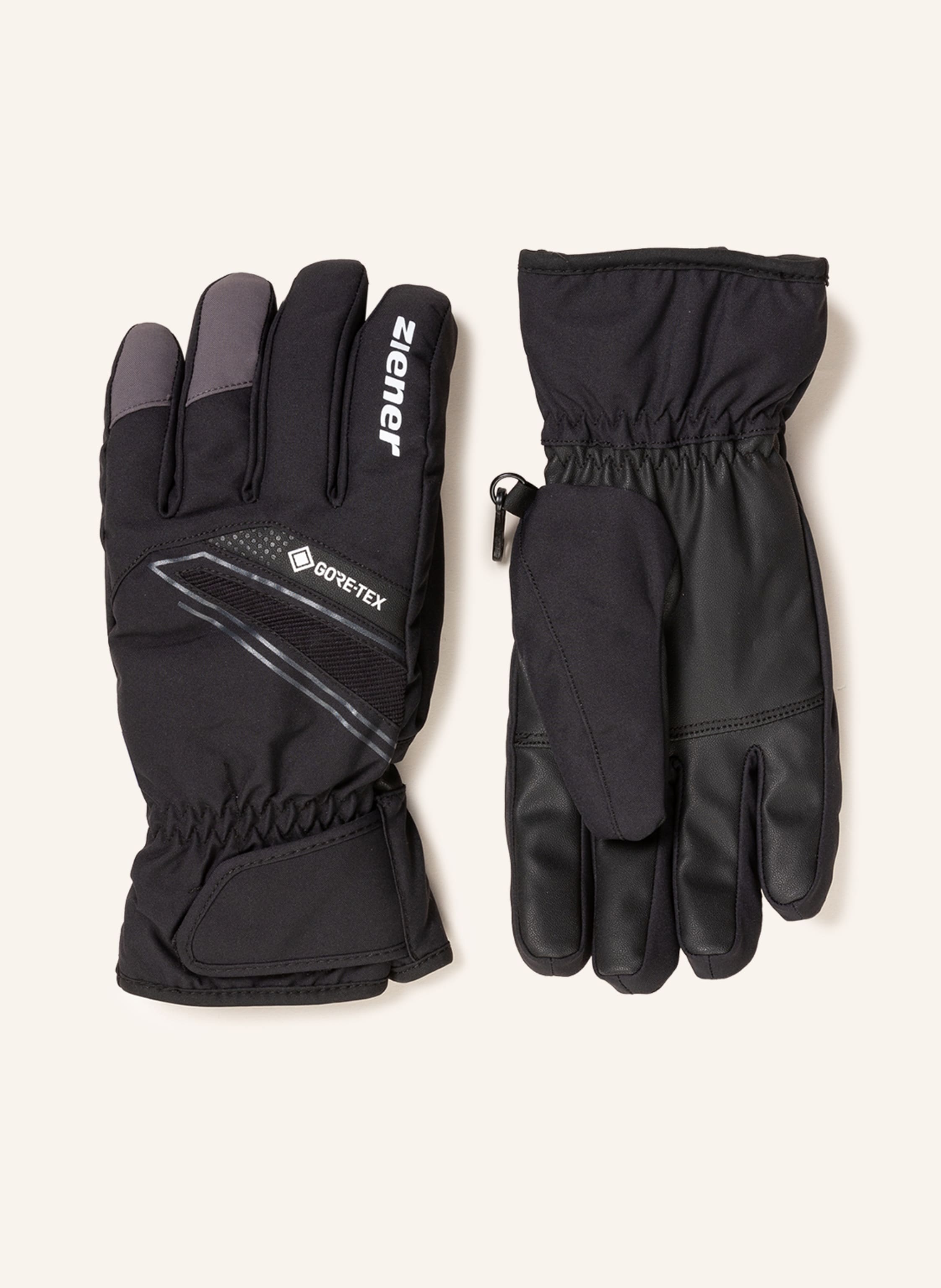 black ziener Skiing GUNAR gloves in GTX