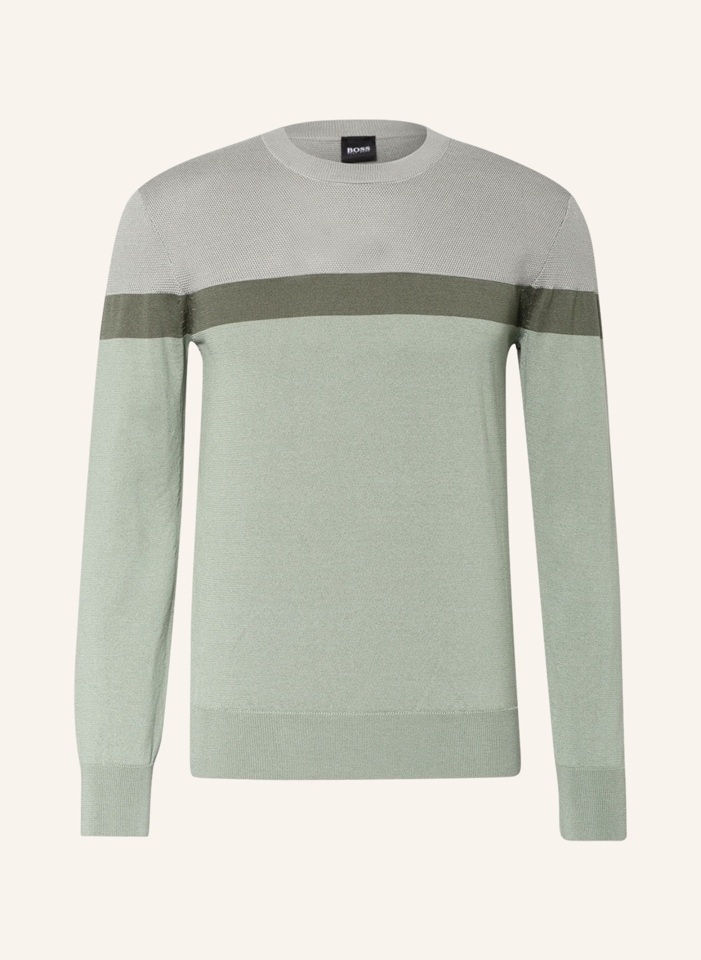 BOSS Sweater UKLAM in green/ light 