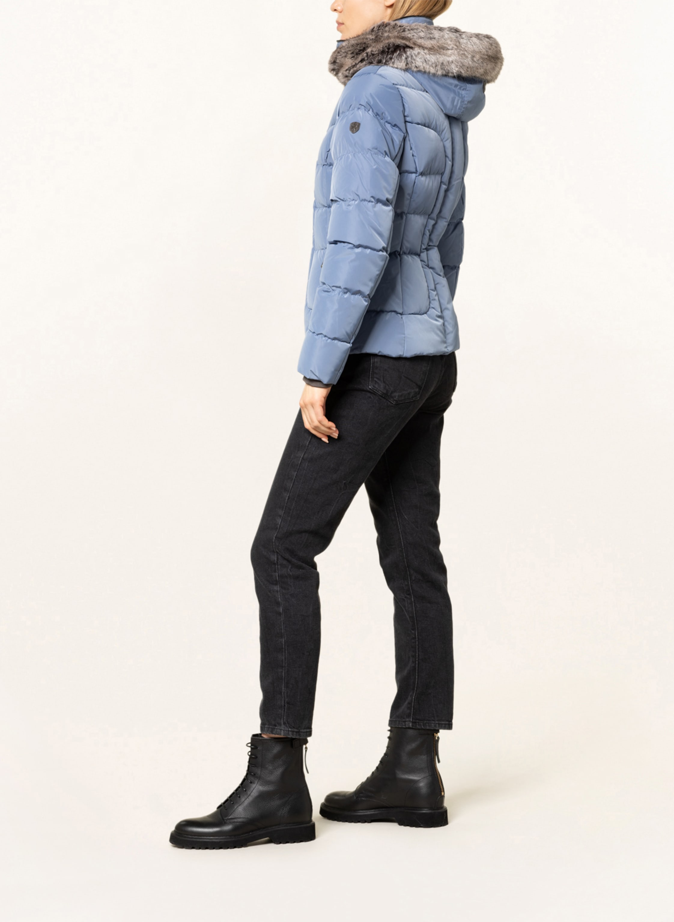 Thumbnail - Wellensteyn Steppjacke Astoria Short Mit Abnehmbarem Kunstfell blau