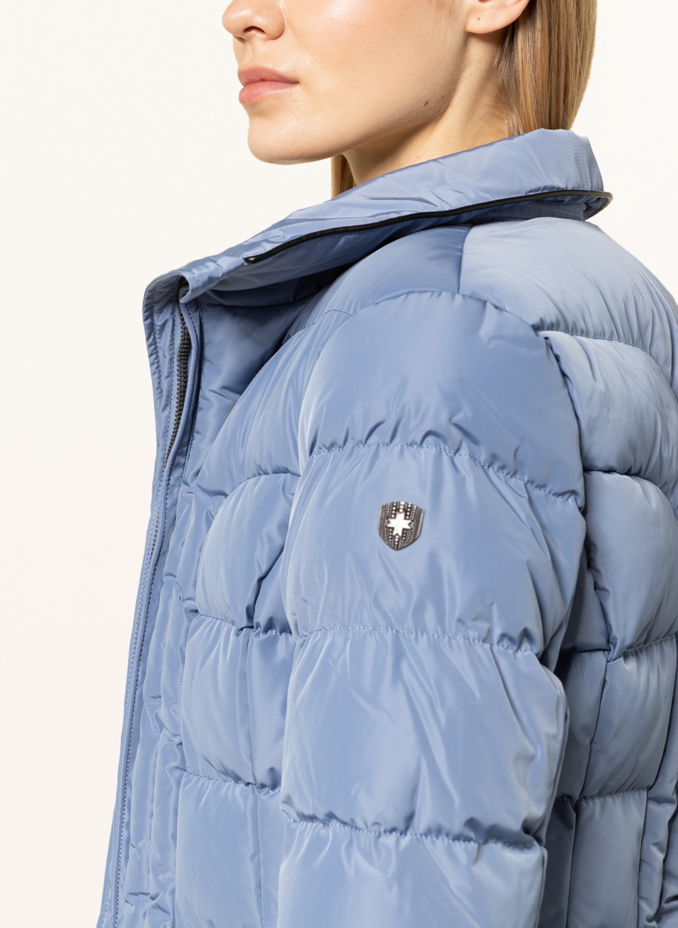 Thumbnail - Wellensteyn Steppjacke Astoria Short Mit Abnehmbarem Kunstfell blau