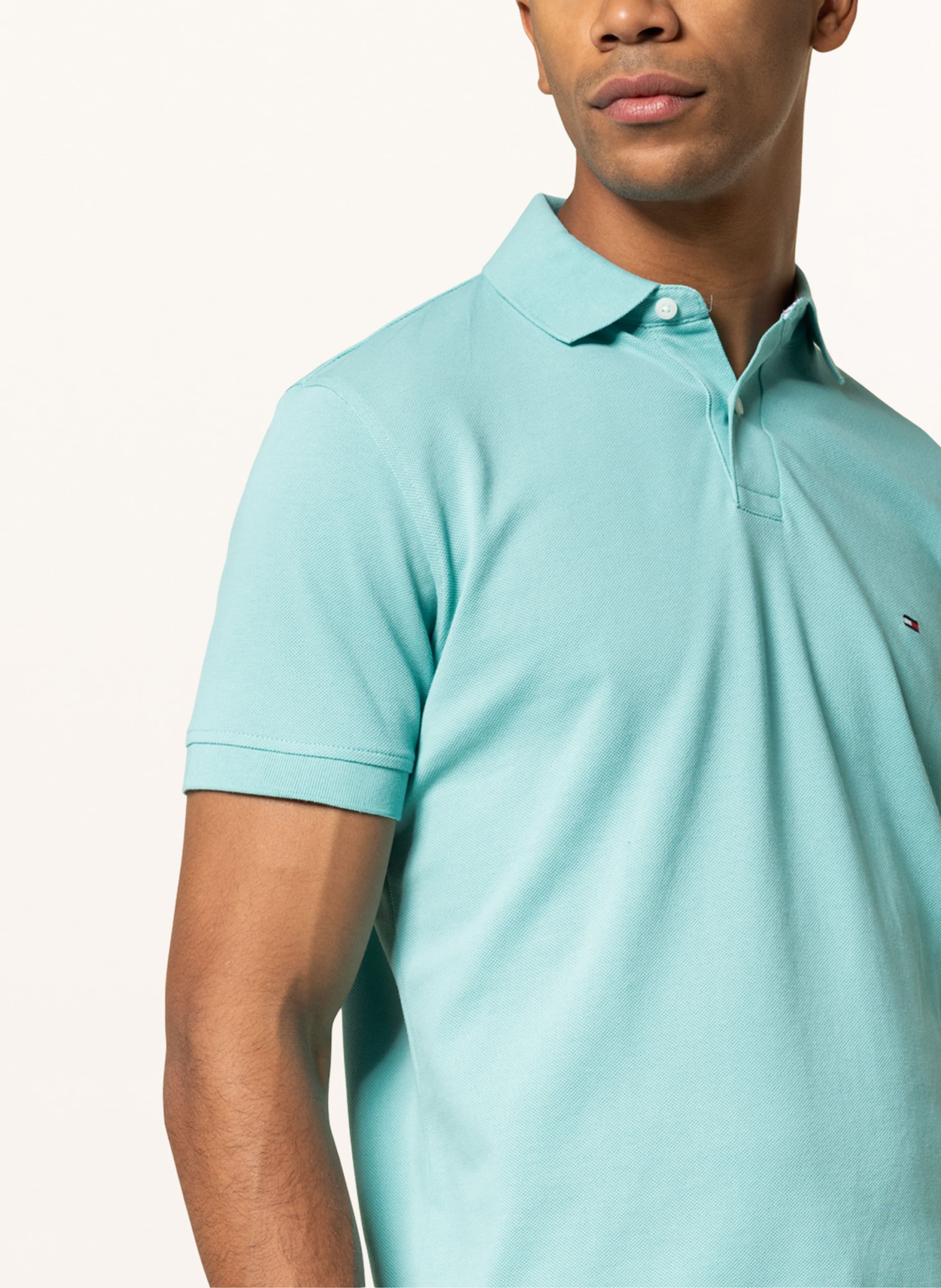 Thumbnail - Tommy Hilfiger Piqué-Poloshirt Slim Fit blau