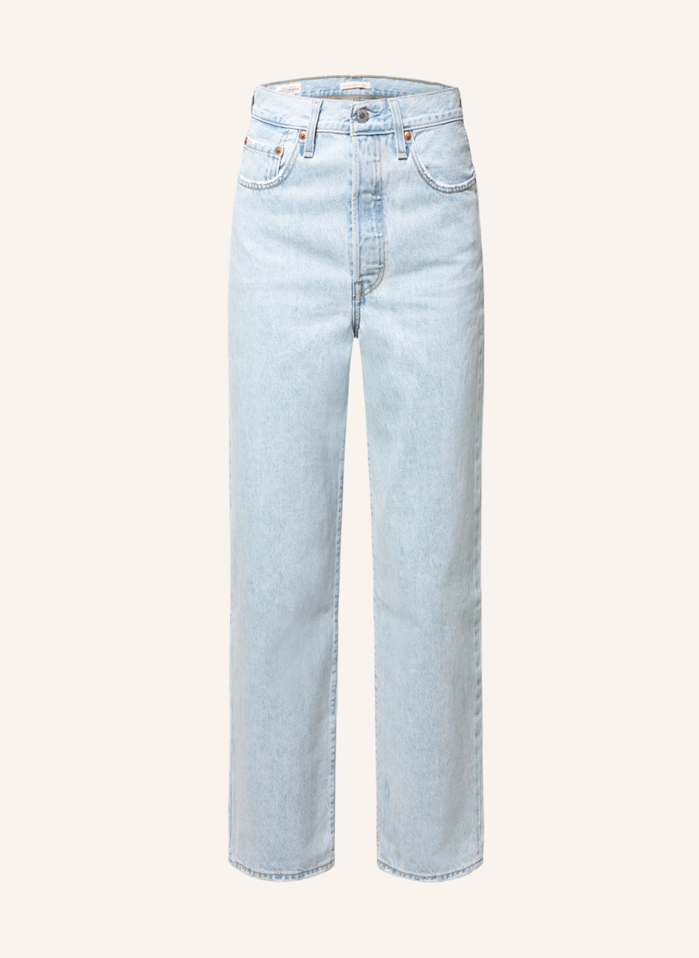 Levi's Ribcage Bell high waist wide leg jeans met medium wassing • Indigo • de Bijenkorf