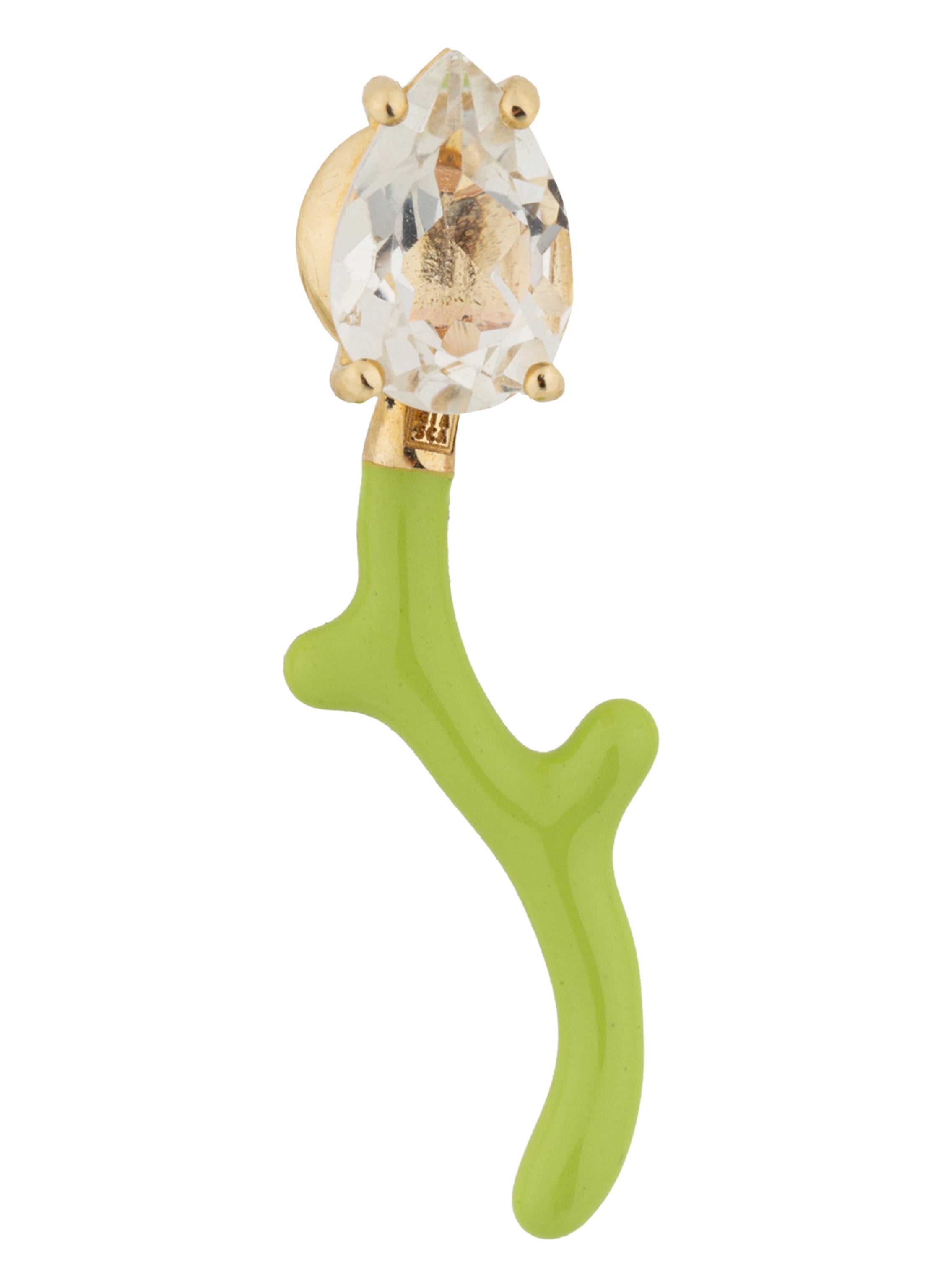 BEA BONGIASCA Earrings FOXY in light green/ gold