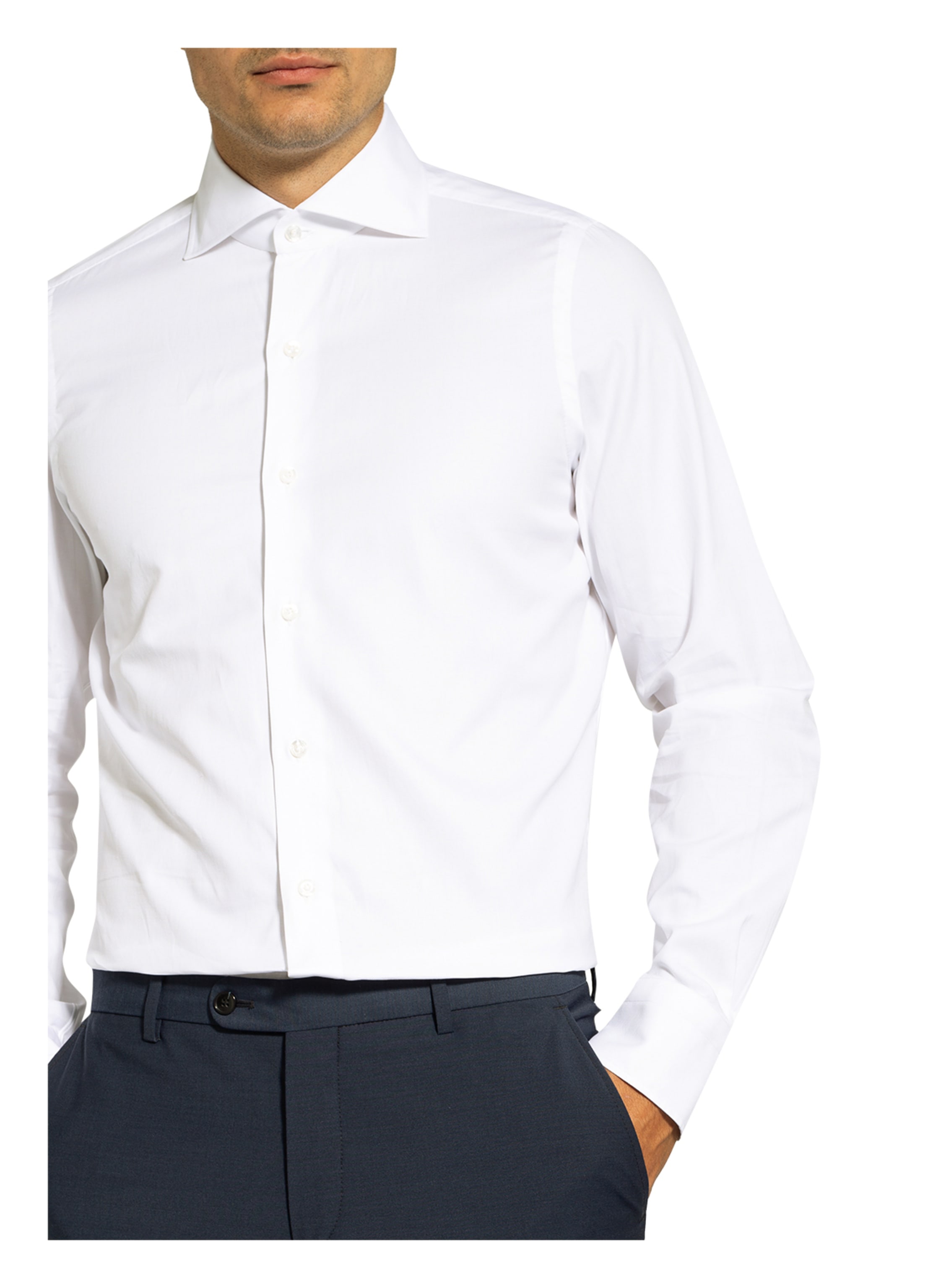 Thumbnail - Finamore 1925 Hemd Napoli Regular Fit weiss