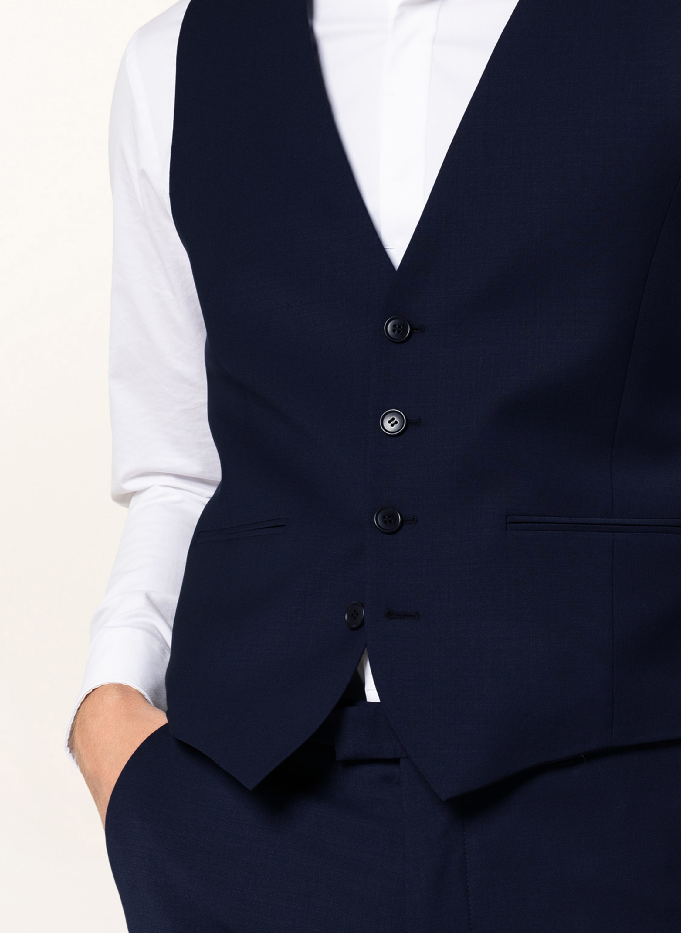 Thumbnail - Drykorn Anzugweste Malmo Slim Fit blau