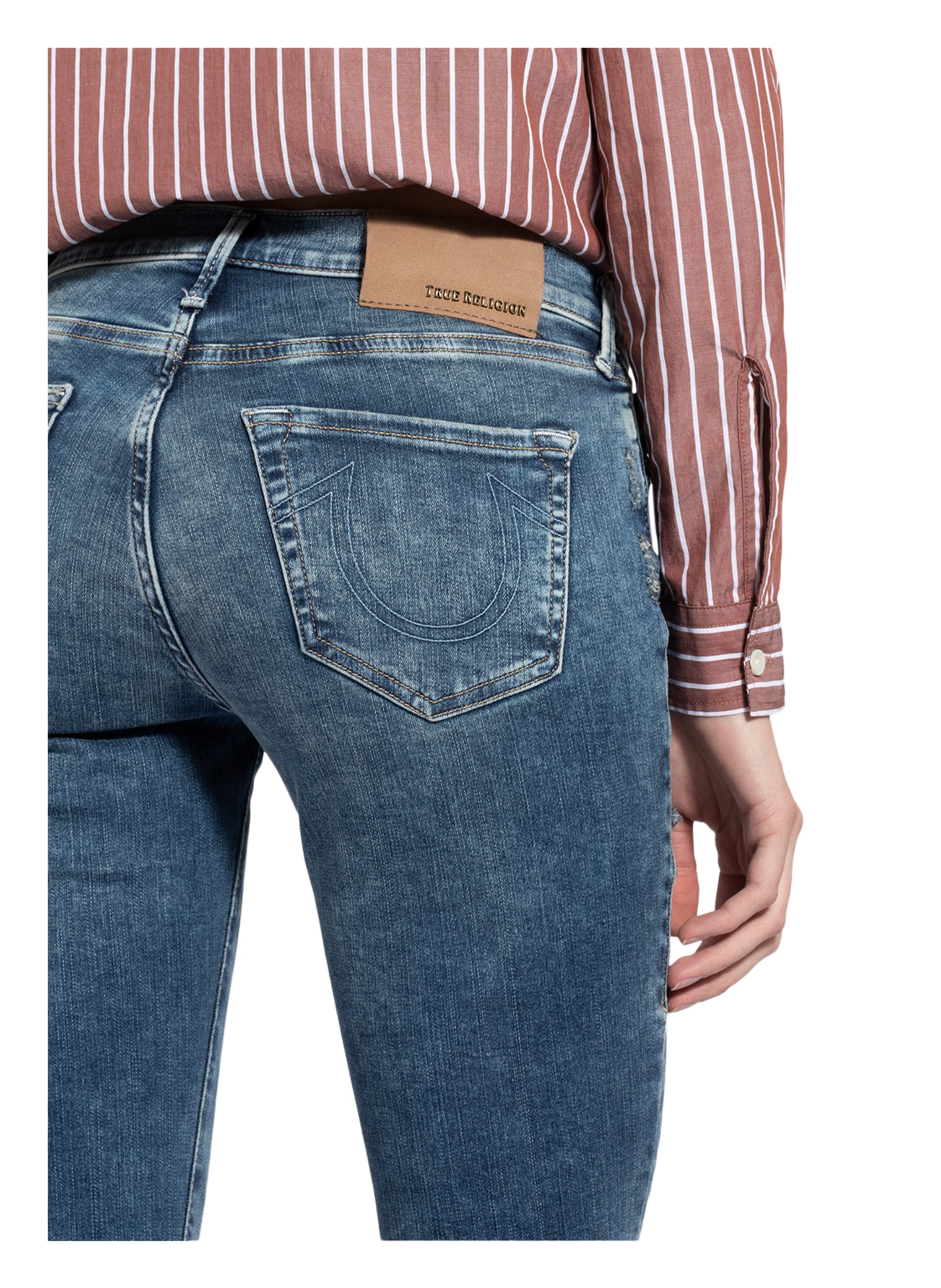 Thumbnail - True Religion Skinny Jeans Halle blau