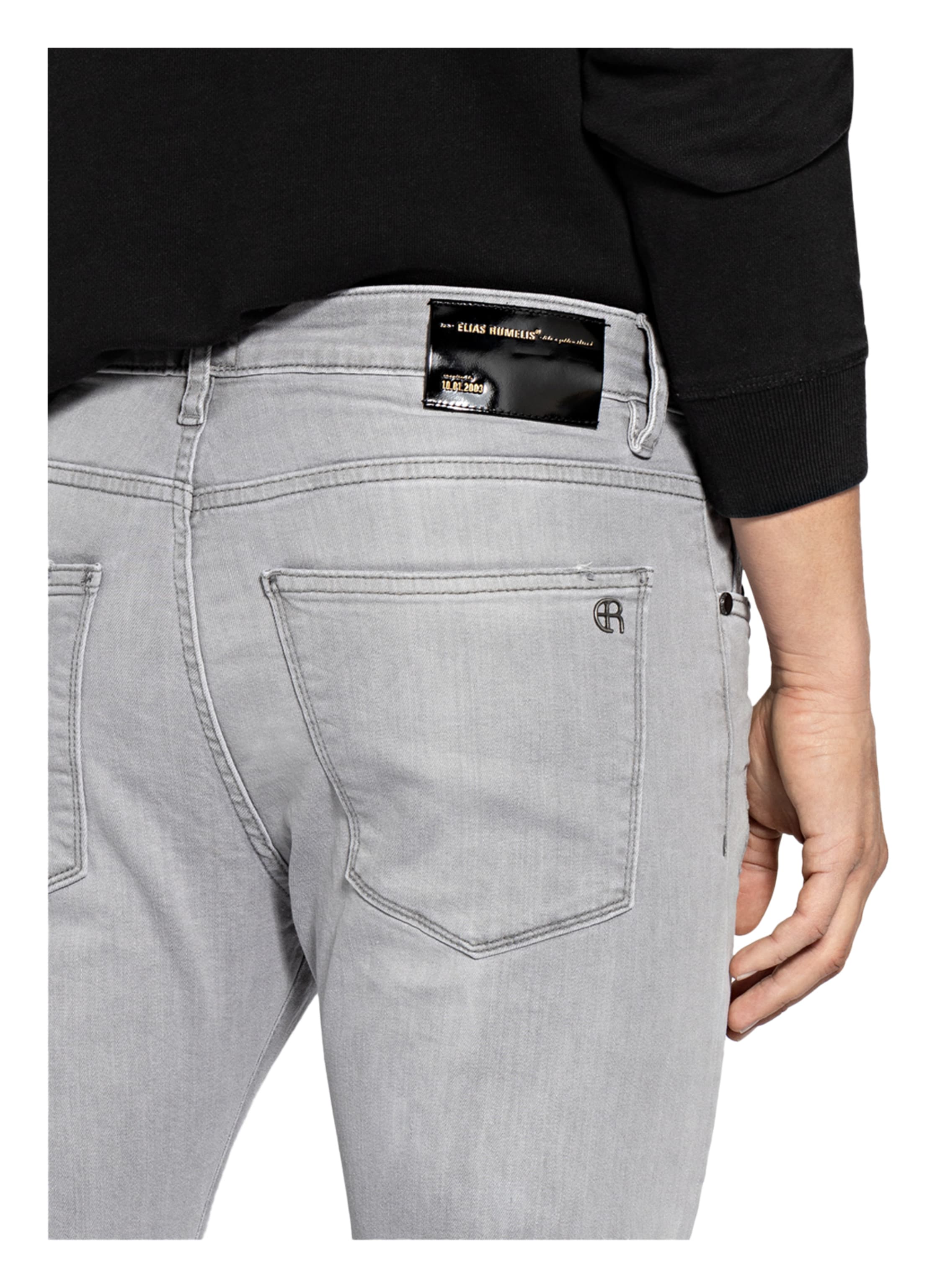 Thumbnail - Elias Rumelis Destroyed Jeans Noel Tapered Fit grau