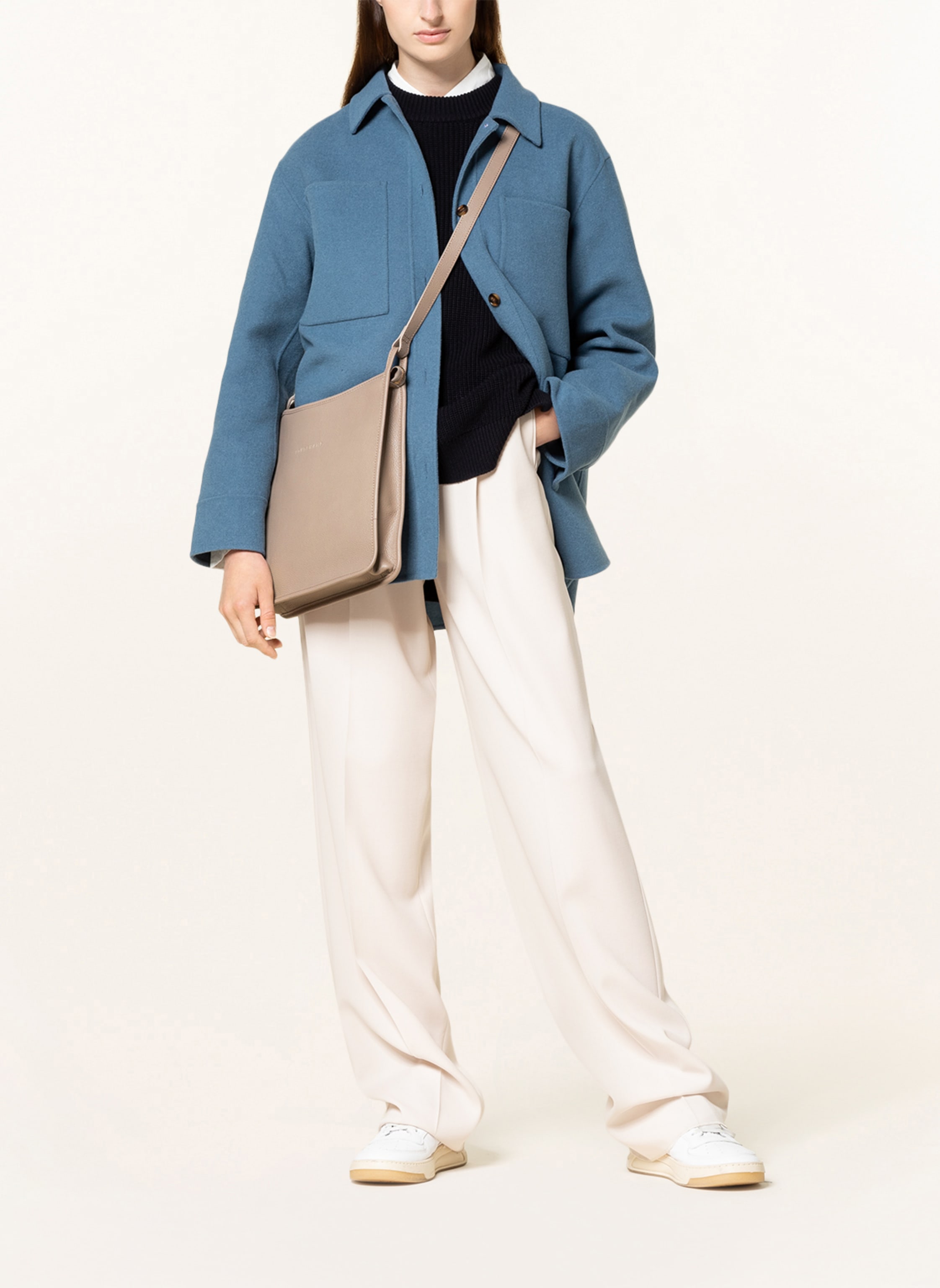 Thumbnail - Longchamp Umhängetasche Le Foulonné beige