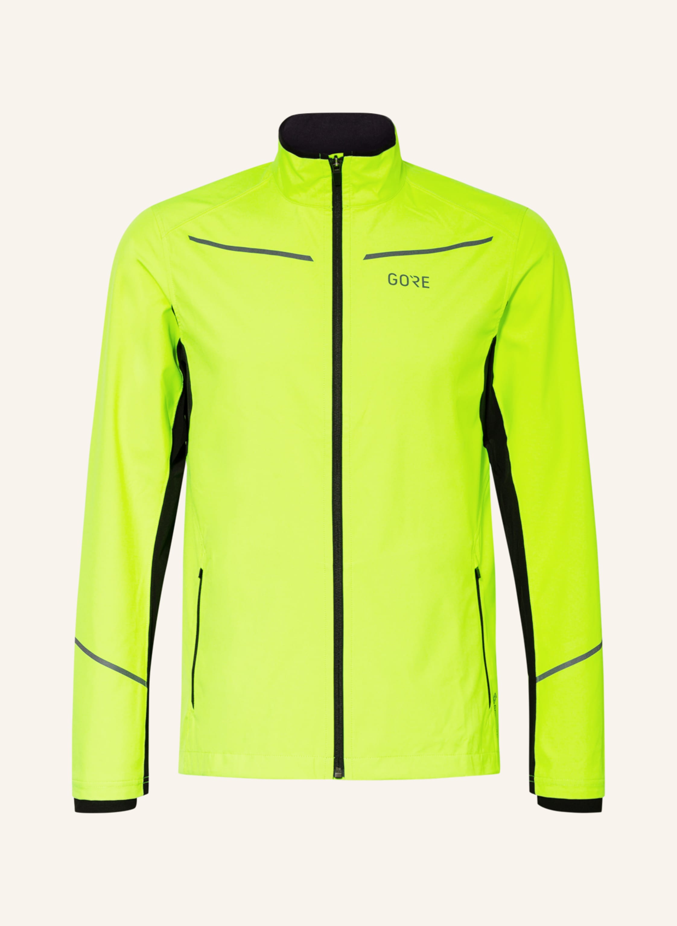 GORE RUNNING WEAR Running jacket R3 GORE® WINDSTOPPER® CLASSIC in neon  yellow/ black
