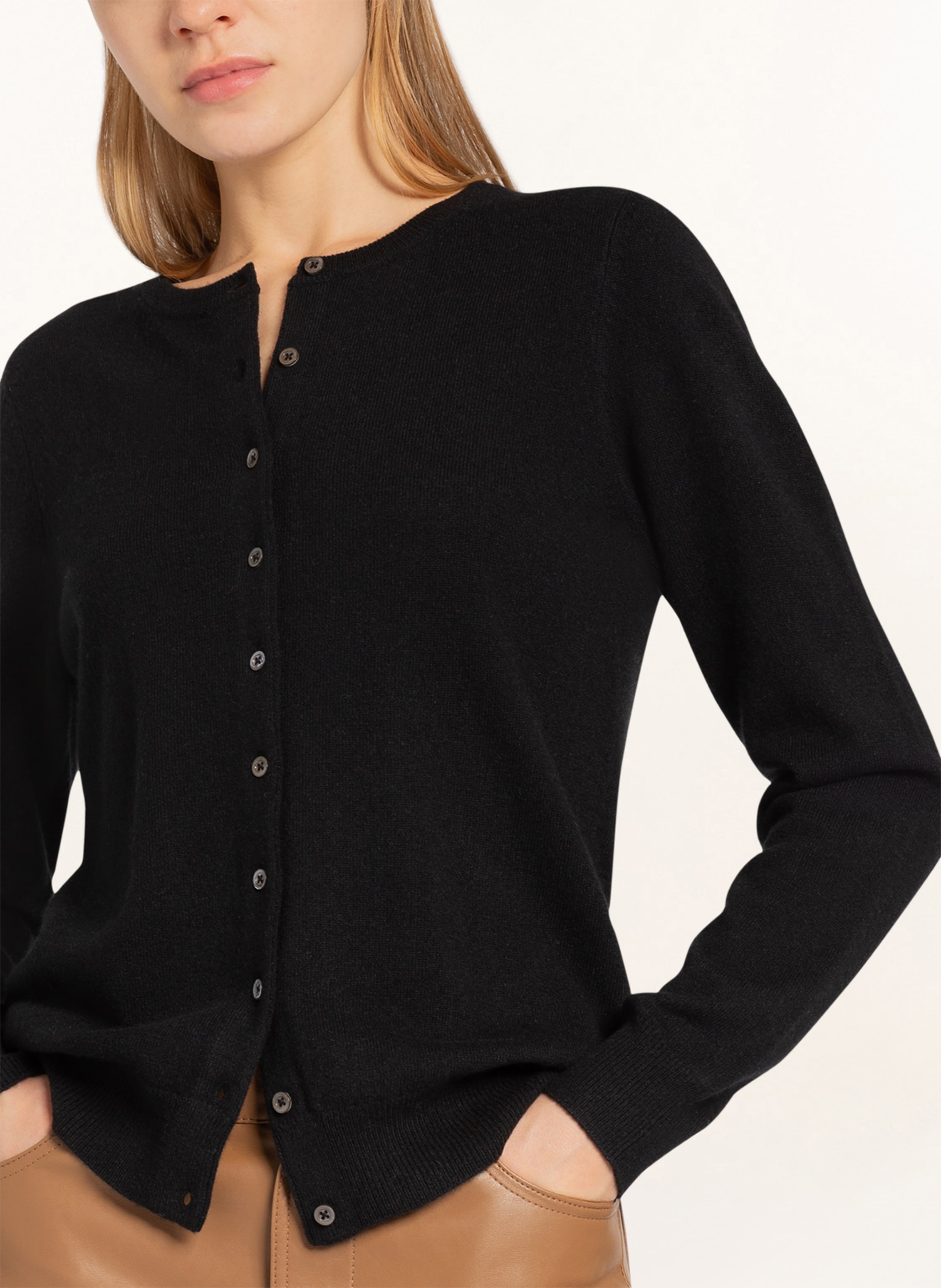 Thumbnail - Repeat Strickjacke Aus Cashmere schwarz