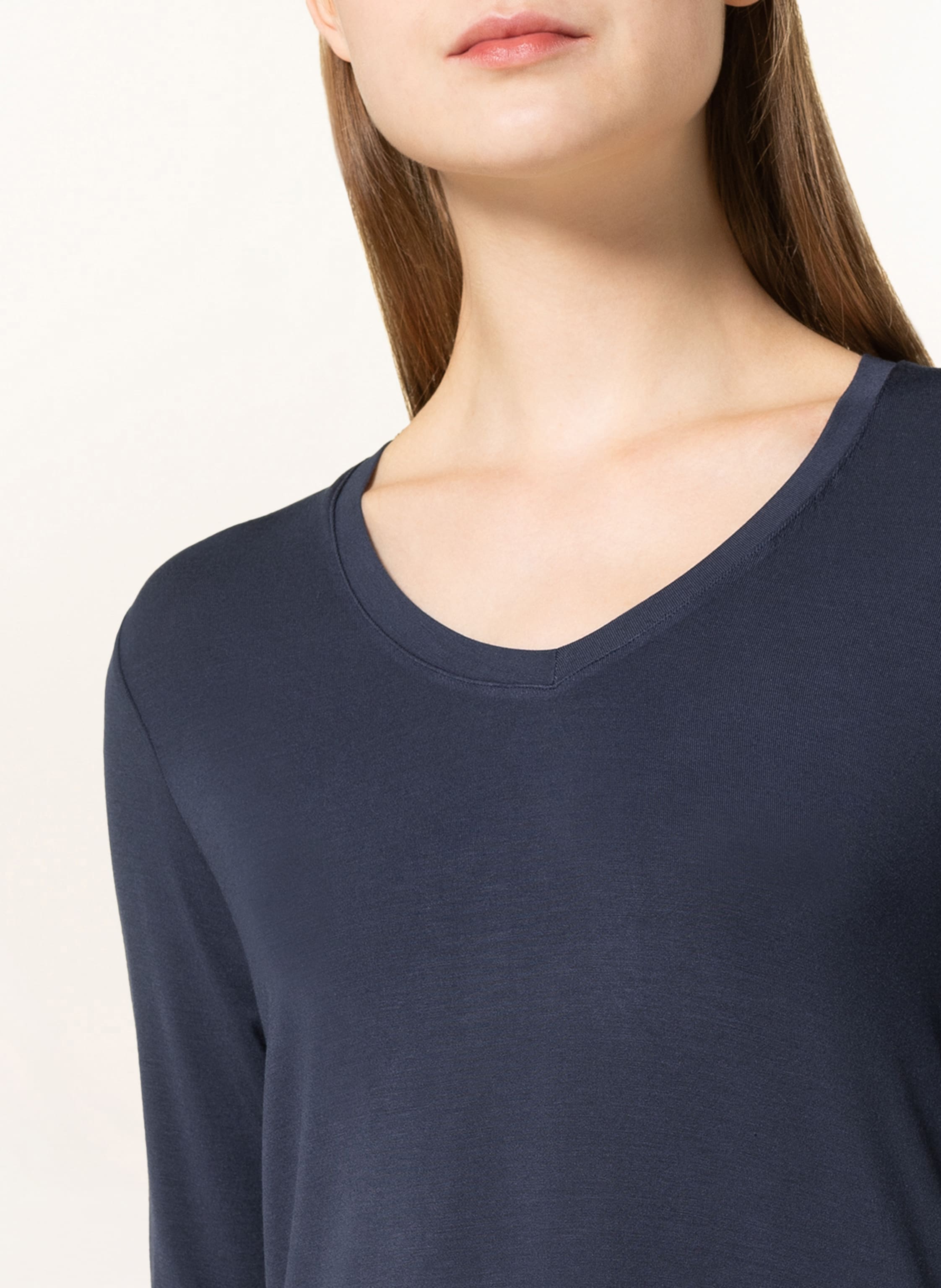 Thumbnail - Schiesser Schlafshirt Mix+Relax blau