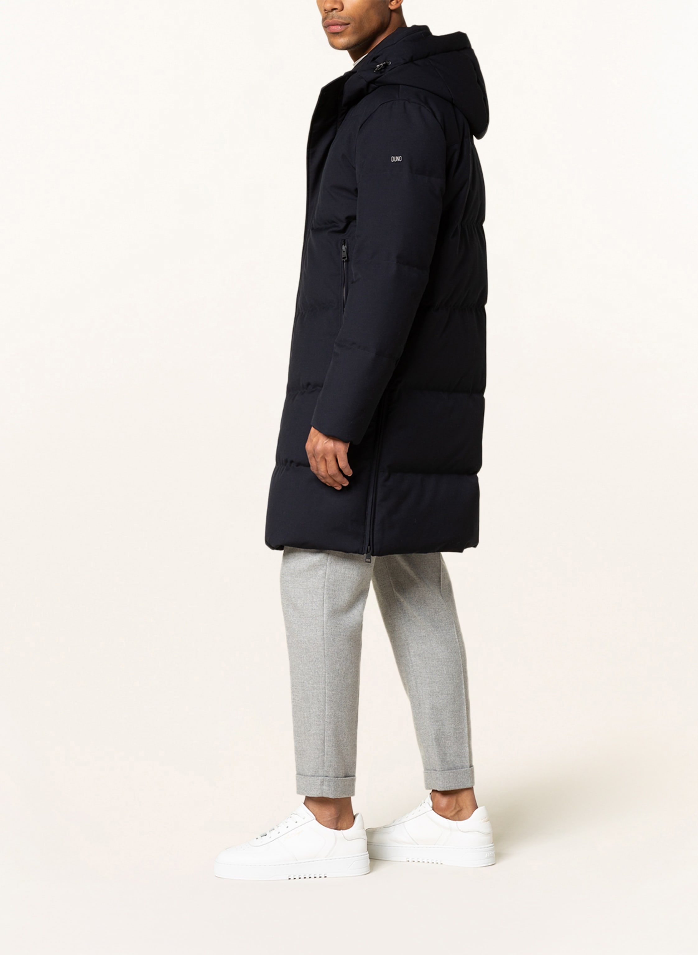 Thumbnail - Duno Daunenmantel Aron Parma Mit Abnehmbarer Kapuze blau