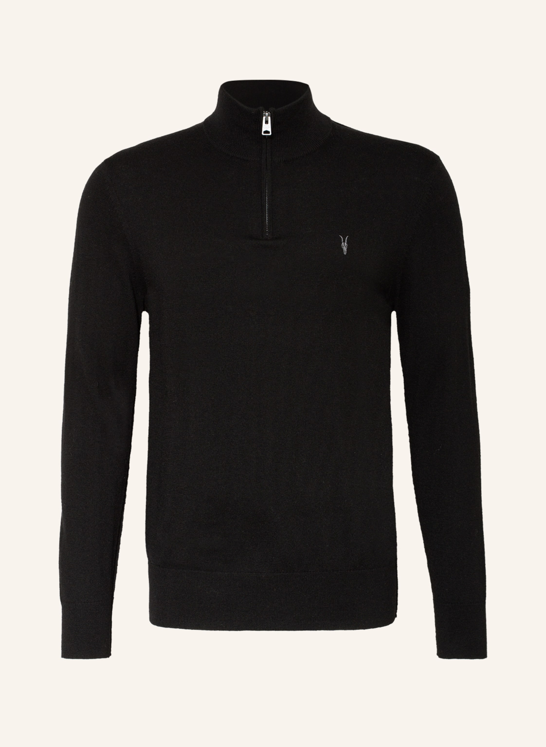 All saints raven half zip new arrivals funnel neck sweatshirt