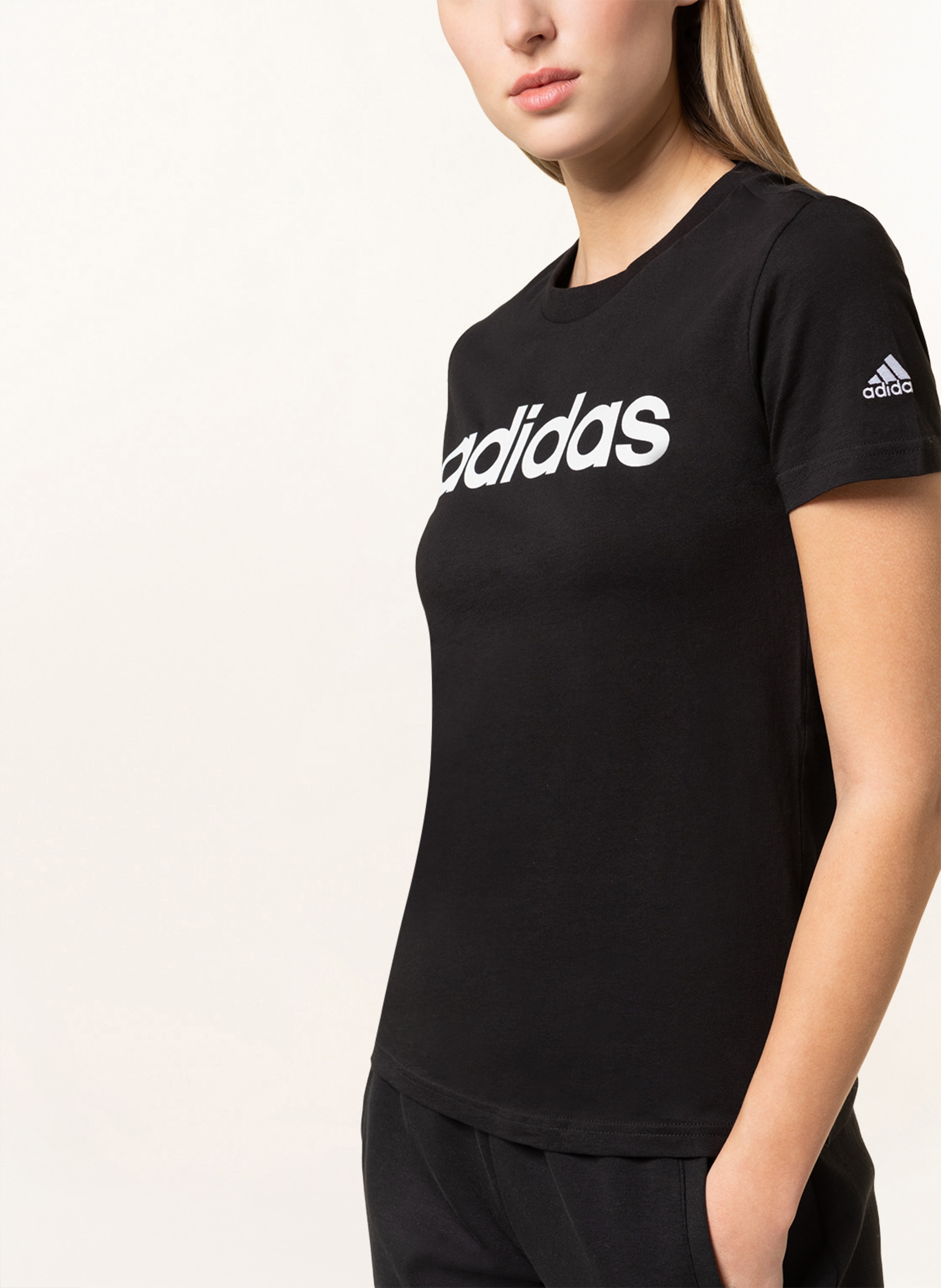 Thumbnail - Adidas T-Shirt Essentials Slim Logo schwarz