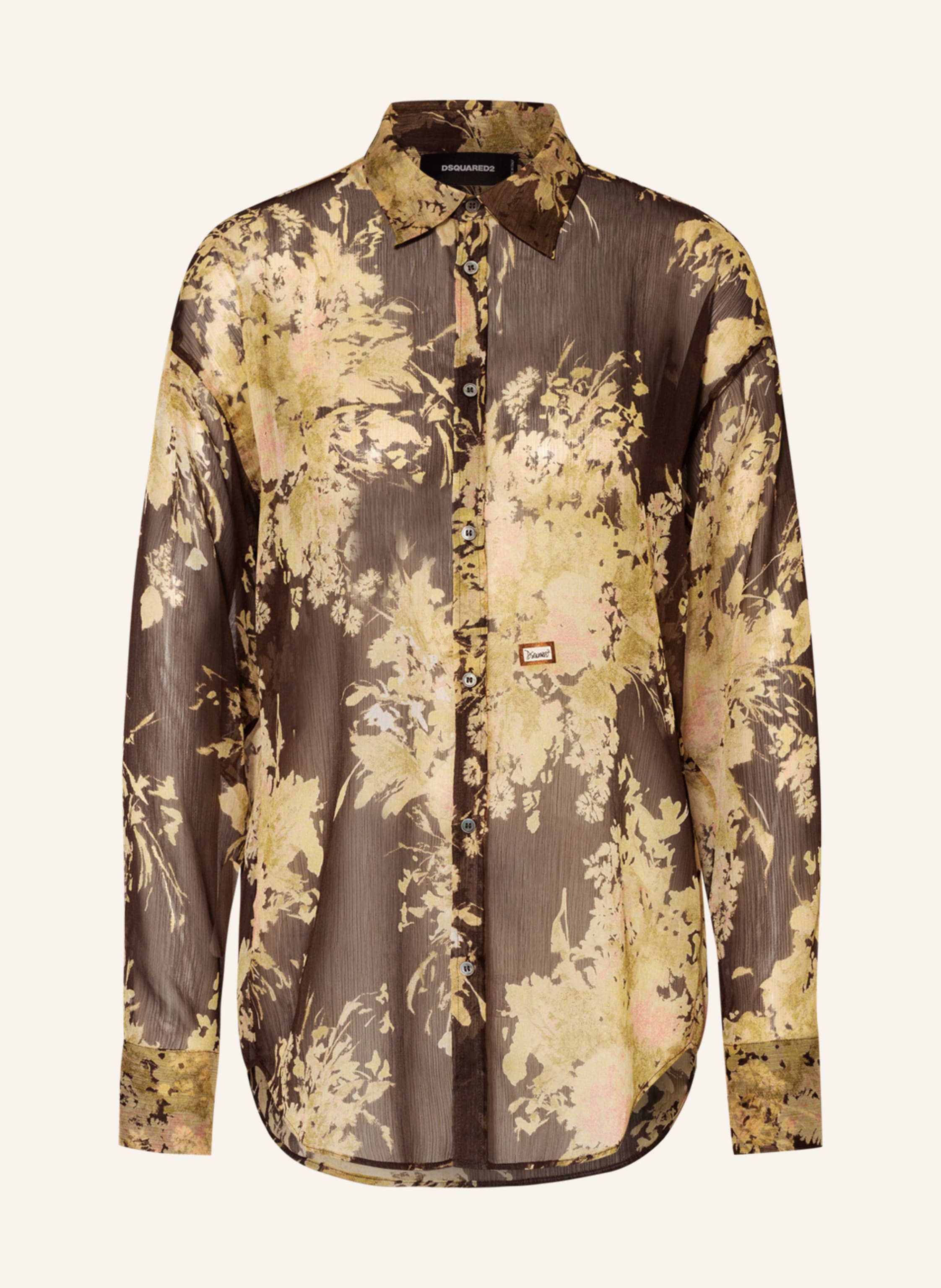 Landelijk Tante compromis DSQUARED2 Shirt blouse in khaki/ beige/ light brown | Breuninger