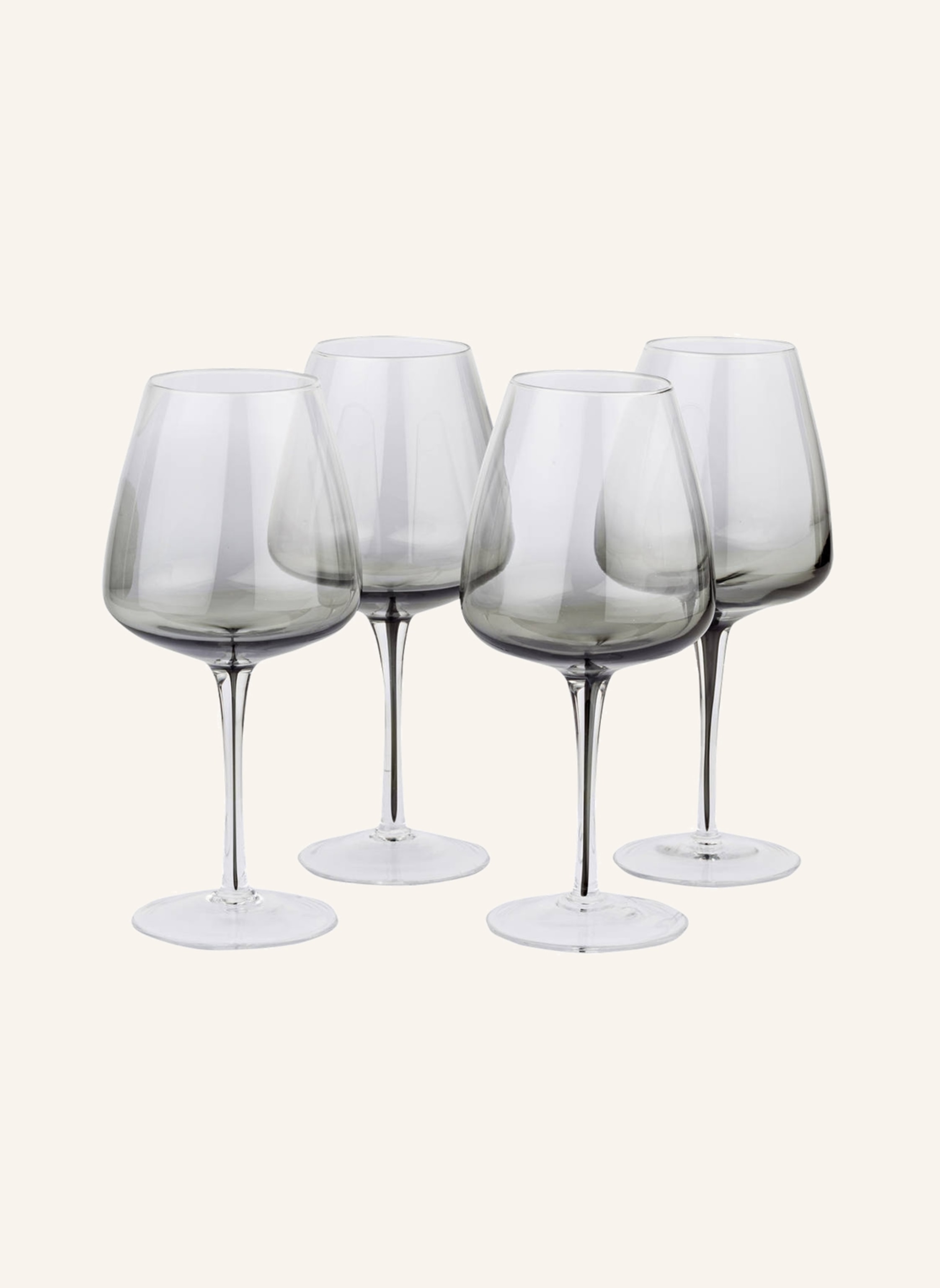 Nieuwheid Actief een andere BROSTE COPENHAGEN Set of 4 wine glasses SMOKE in gray transparent |  Breuninger