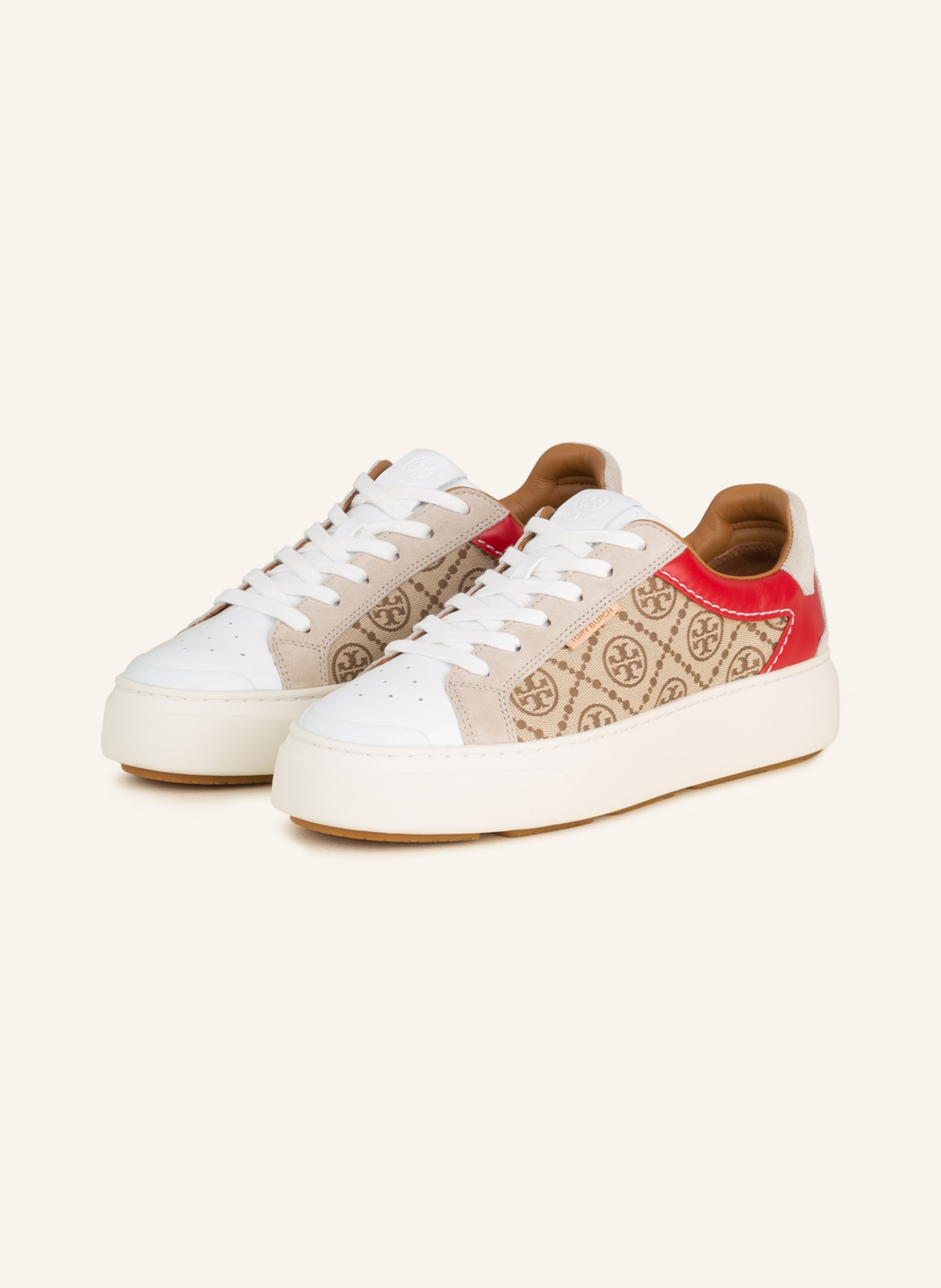 TORY BURCH Sneakers in beige/ red/ white | Breuninger