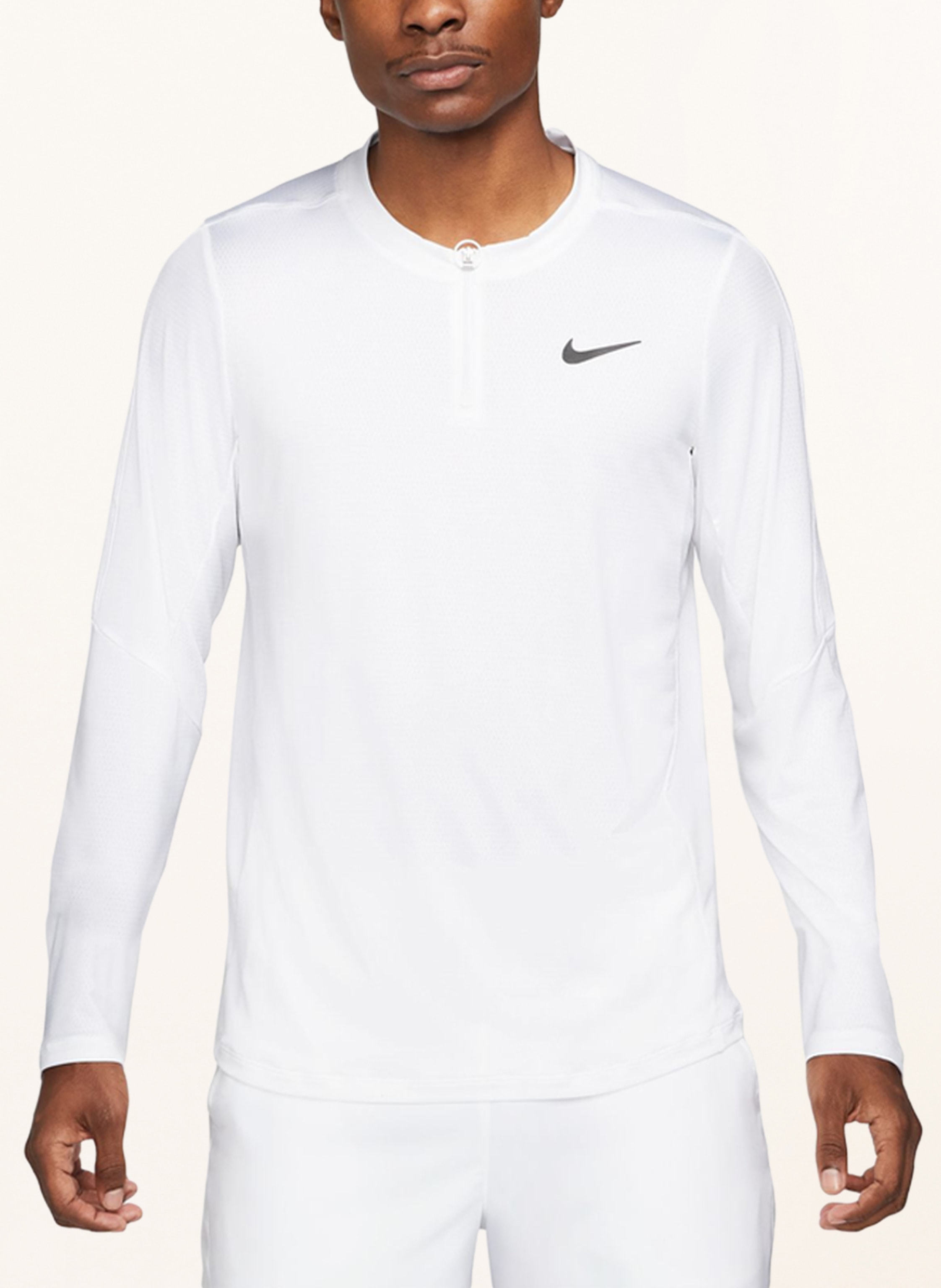 Thumbnail - Nike Longsleeve Court Dri-Fit Advantage Aus Mesh weiss