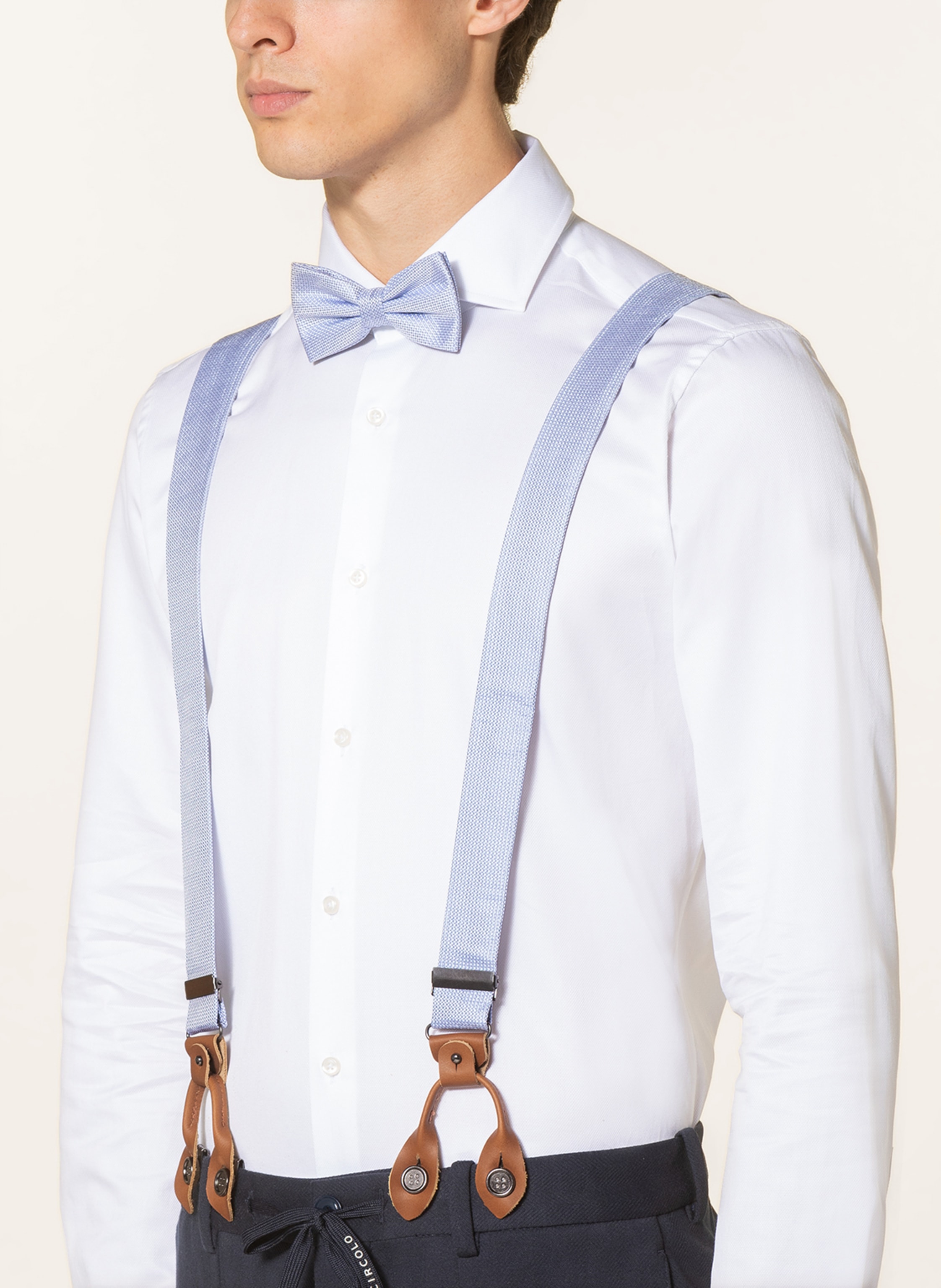 Thumbnail - Prince Bowtie Set: Hosenträger Und Fliege blau