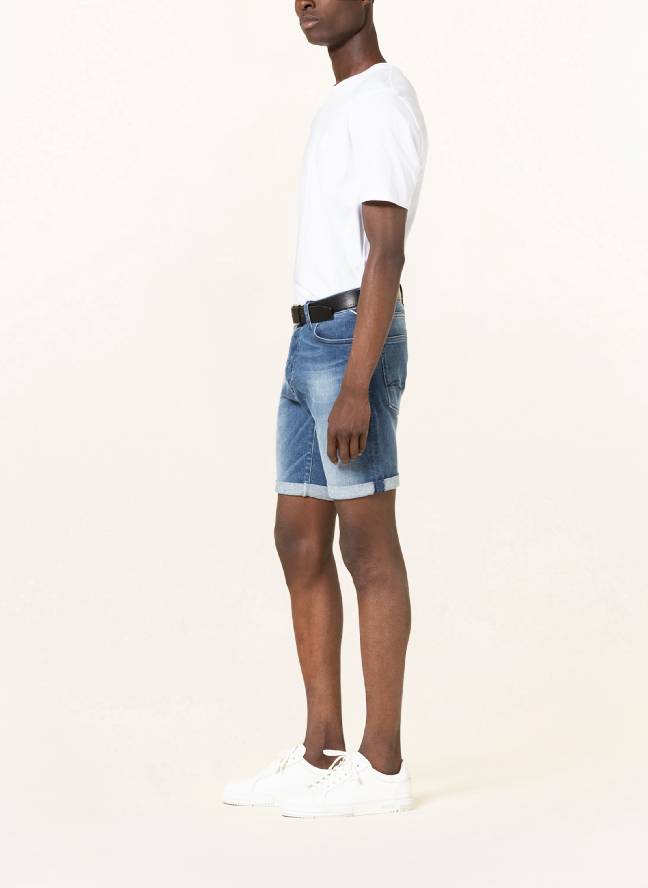 Thumbnail - Replay Jeansshorts Tapered Fit blau