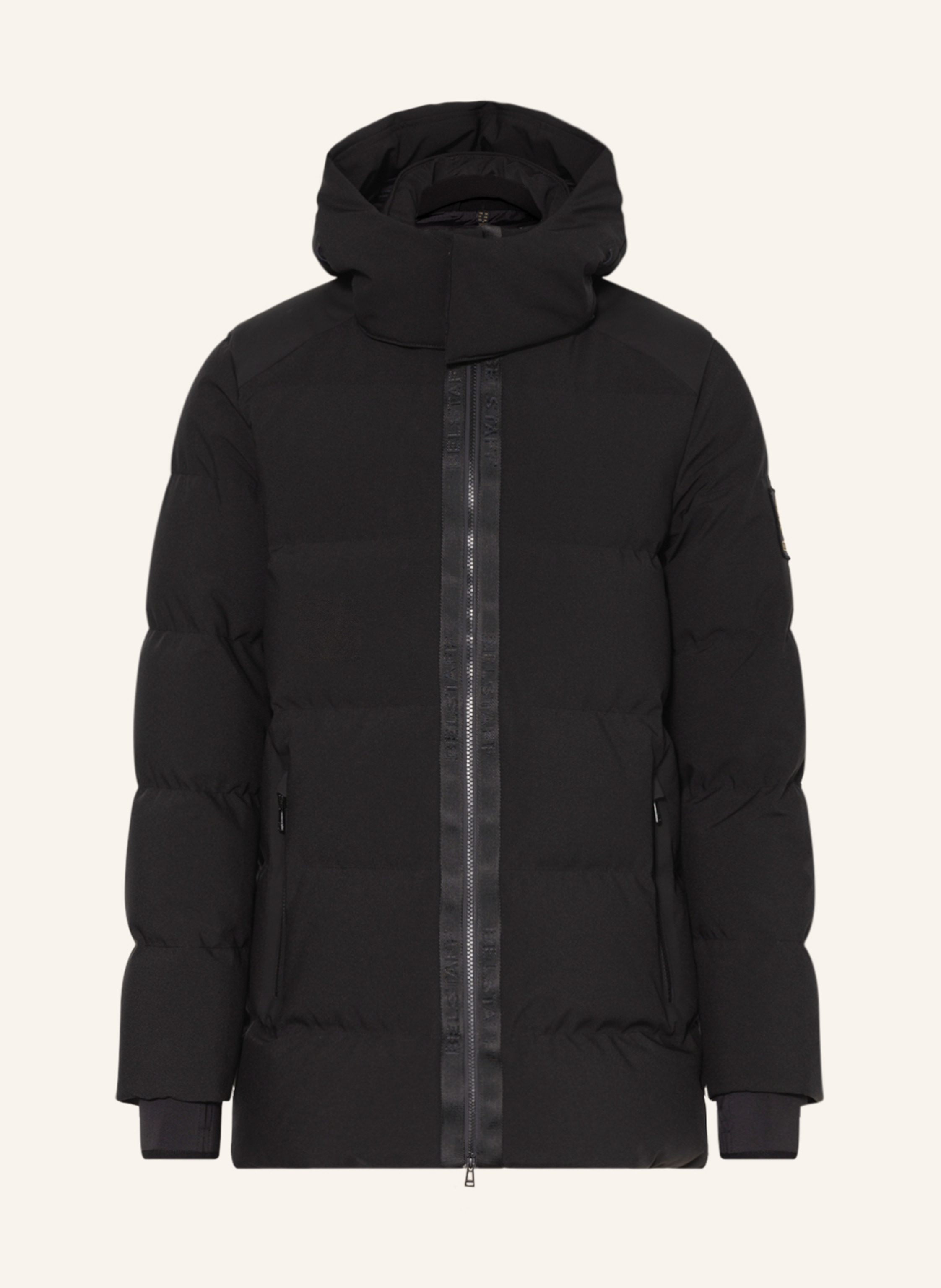 BELSTAFF Down jacket MOMENTUM with detachable hood in black