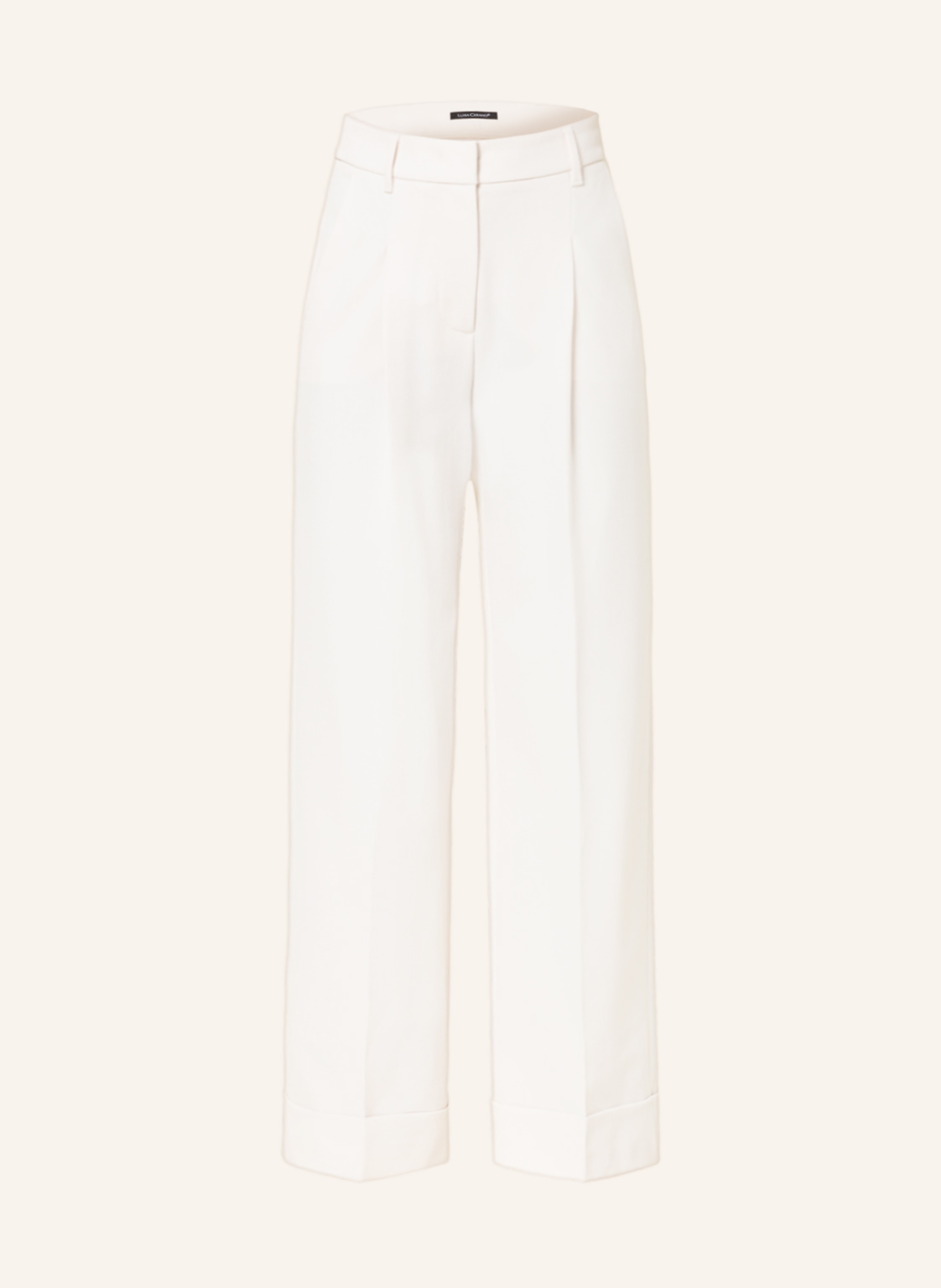H&m white wide leg top trousers