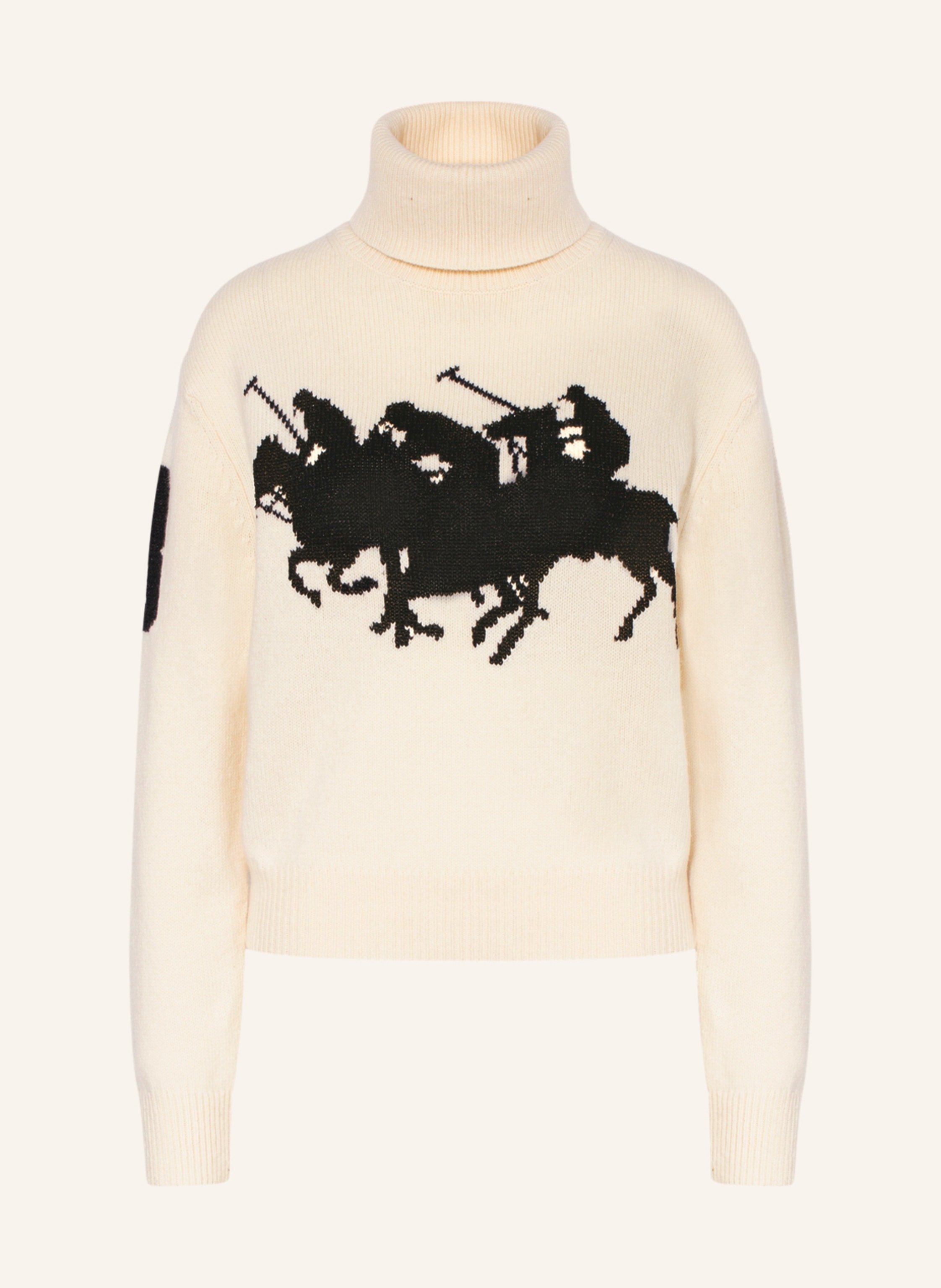 POLO RALPH LAUREN Turtleneck sweater in cream/ black | Breuninger