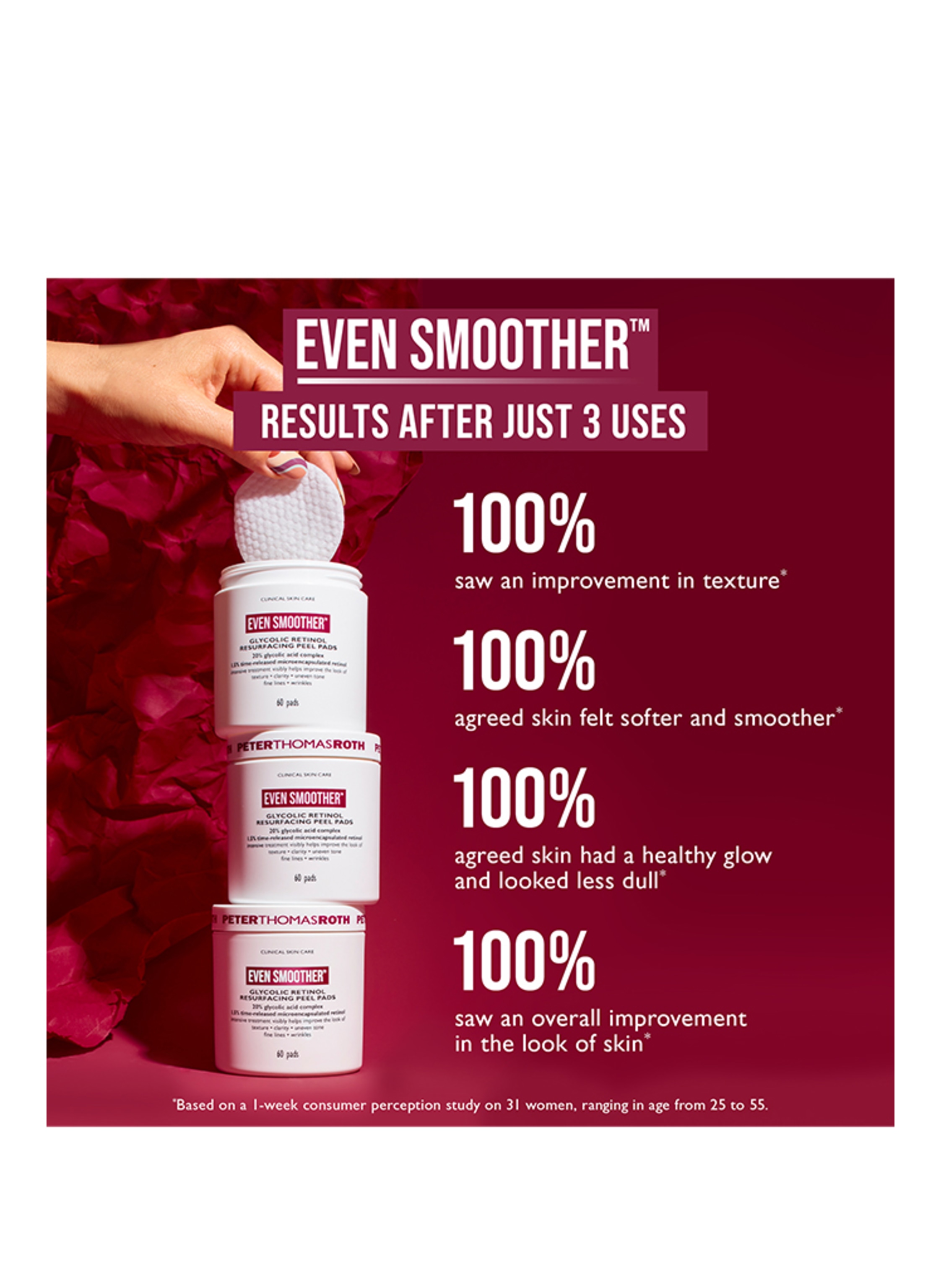Thumbnail - Peter Thomas Roth Even Smoother™ Glycolic Retinol Peel Pads (60 Stück)