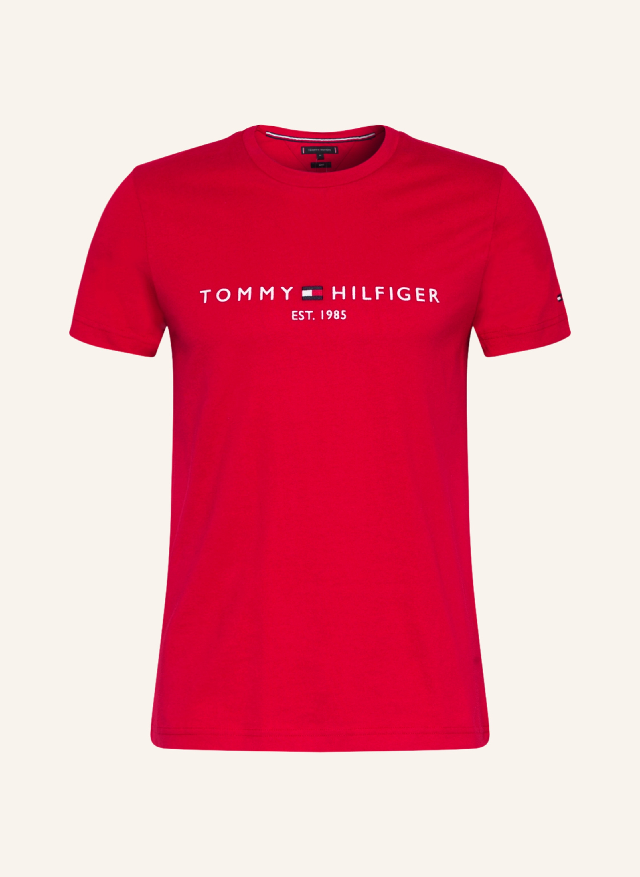 hilfiger red t shirt