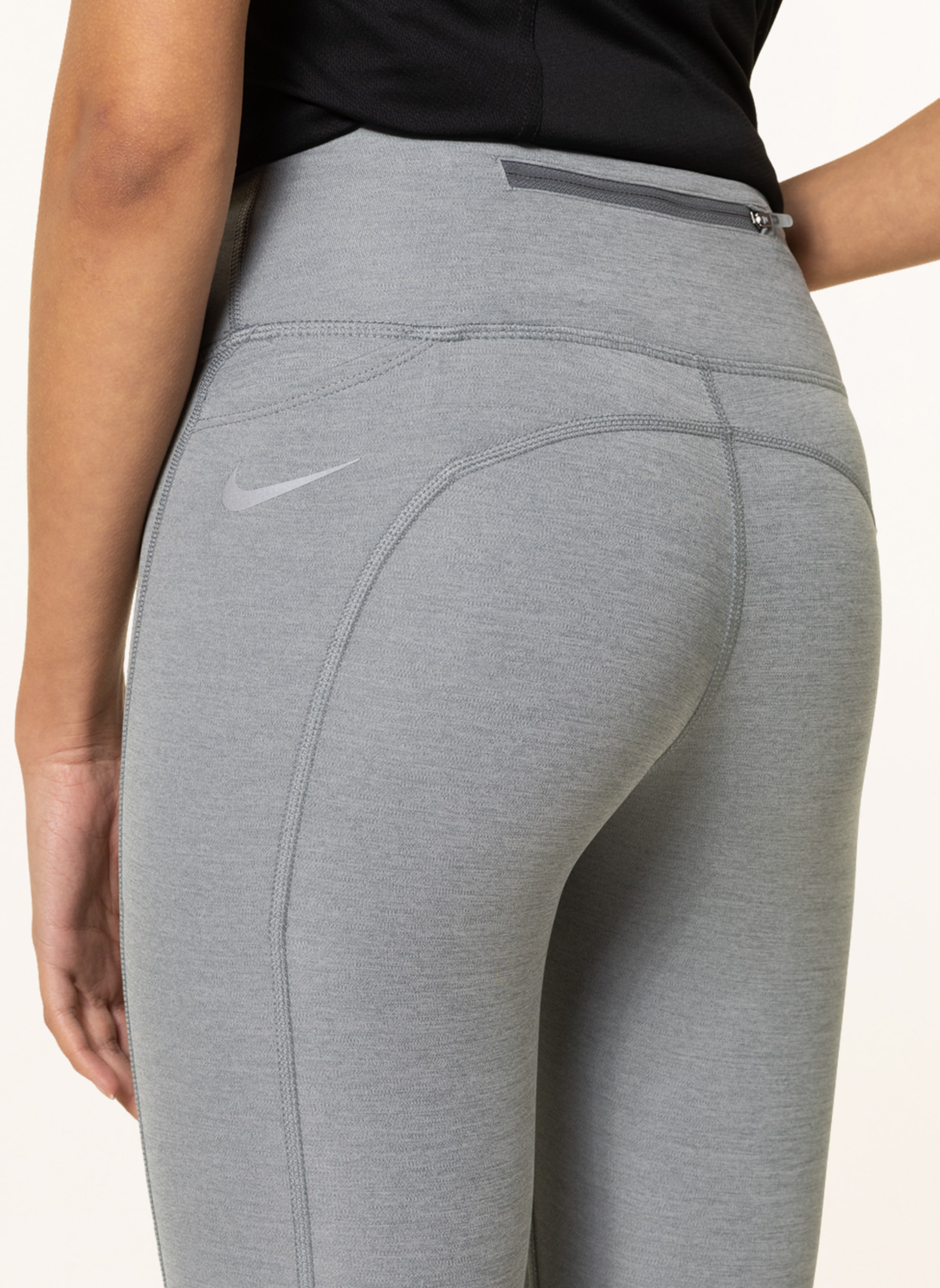 Nike Lauf-Tights Epic Fast Mit Mesh grau – Bild 2