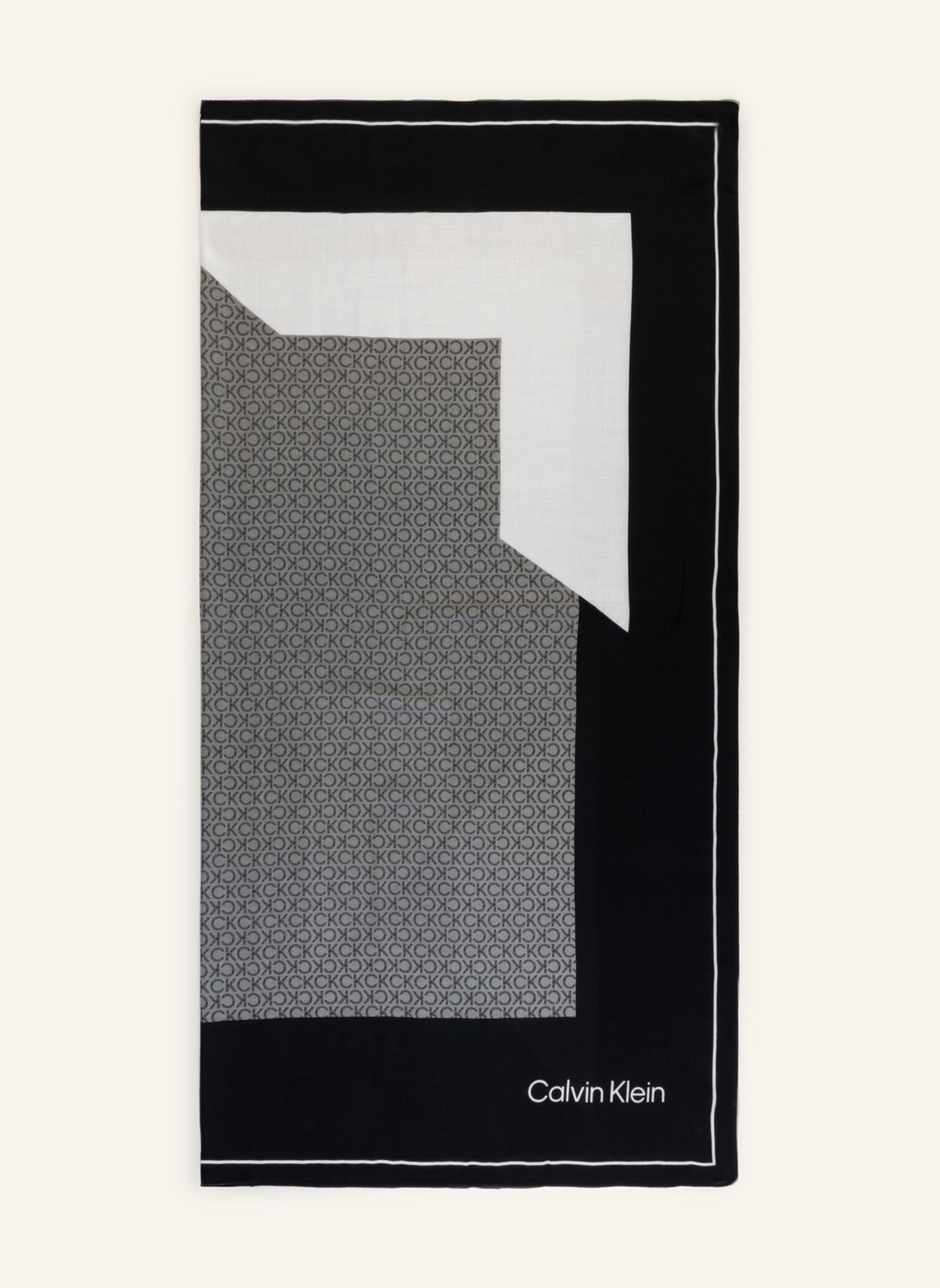 Calvin Klein Tuch in schwarz/ grau