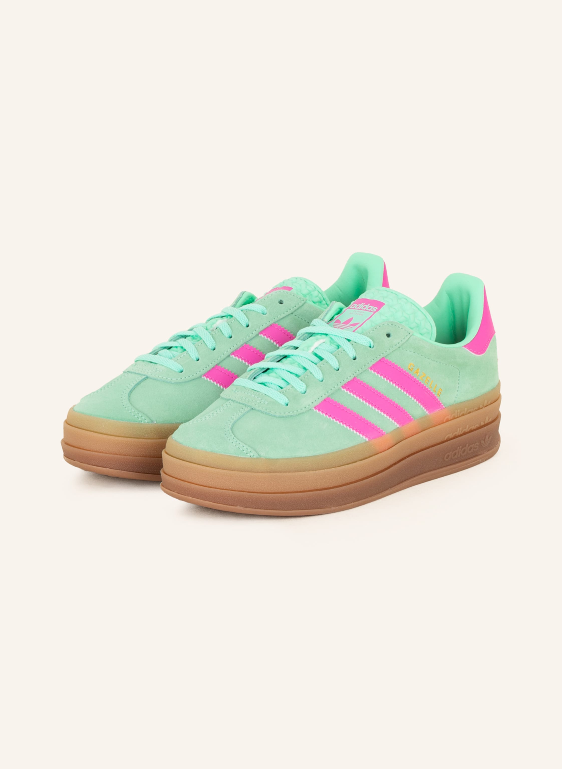 Caligrafía Pendiente Duplicación adidas Originals Sneaker GAZELLE BOLD in hellgrün/ pink | Breuninger