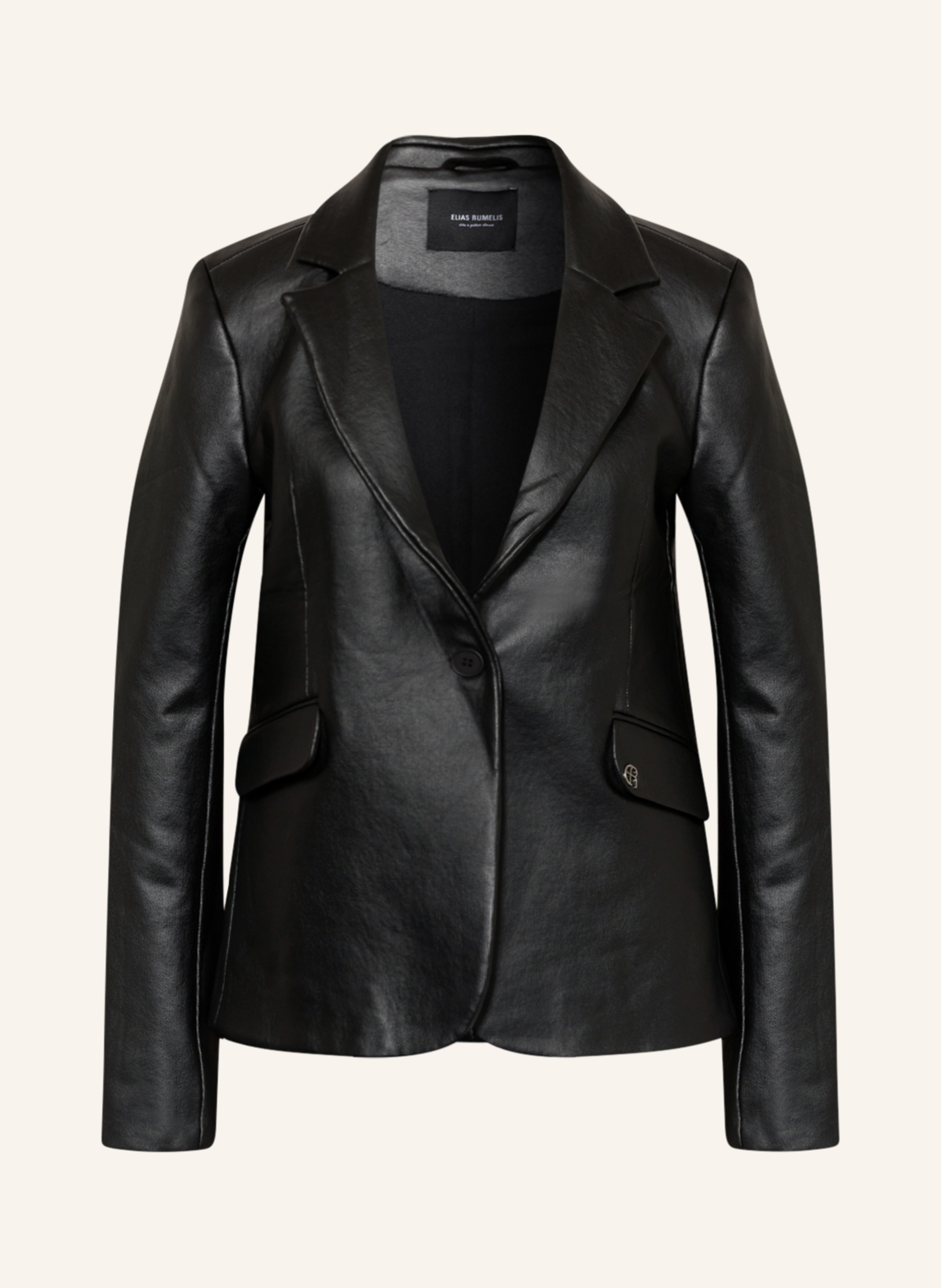 ER ELIAS RUMELIS Blazer ERLAURA in leather look in black | Breuninger