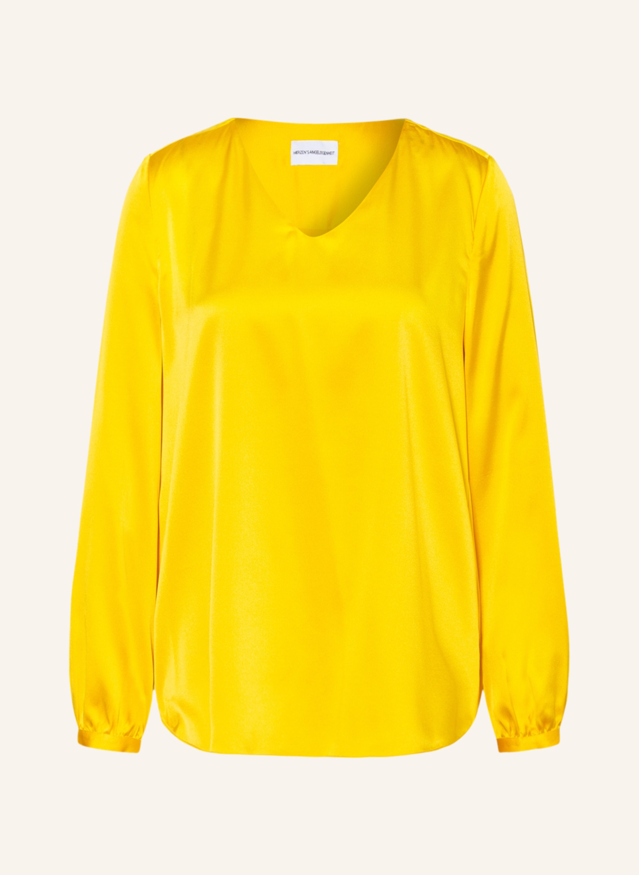 HERZEN'S ANGELEGENHEIT Shirt blouse in silk in yellow